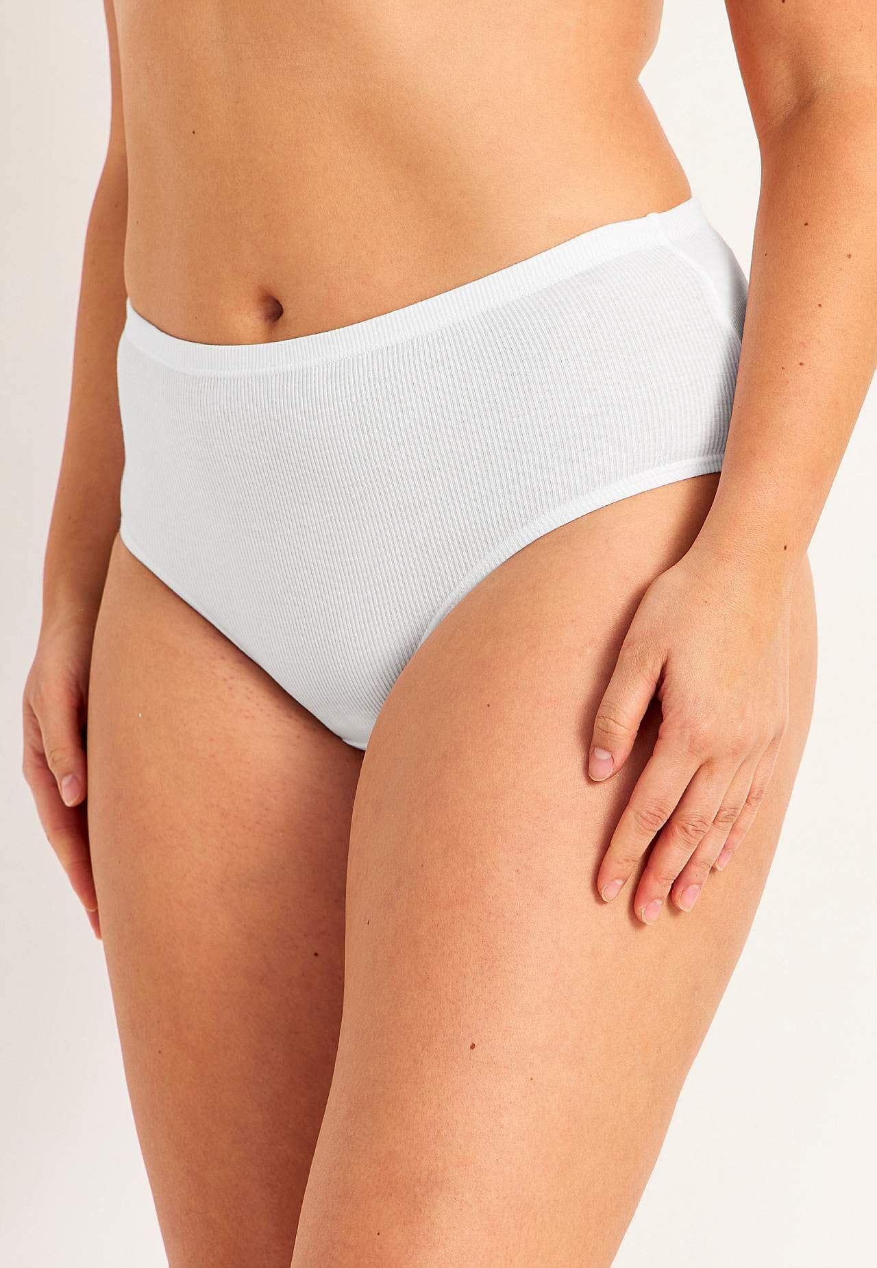 Gerippte Damen-Unterhose aus Baumwolle Lisa 6er-Pack