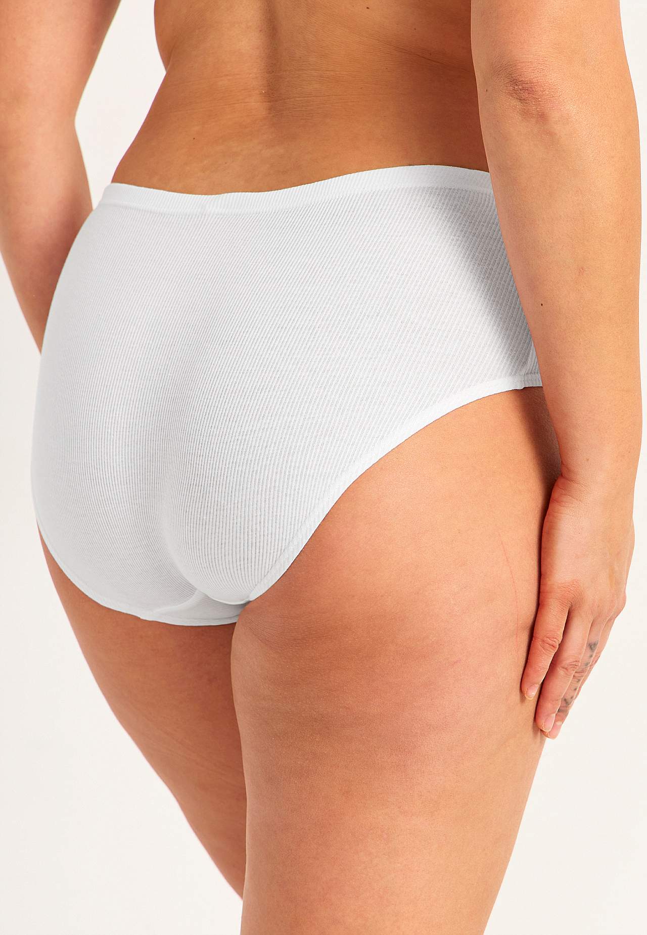 Gerippte Damen-Unterhose aus Baumwolle Lisa 6er-Pack