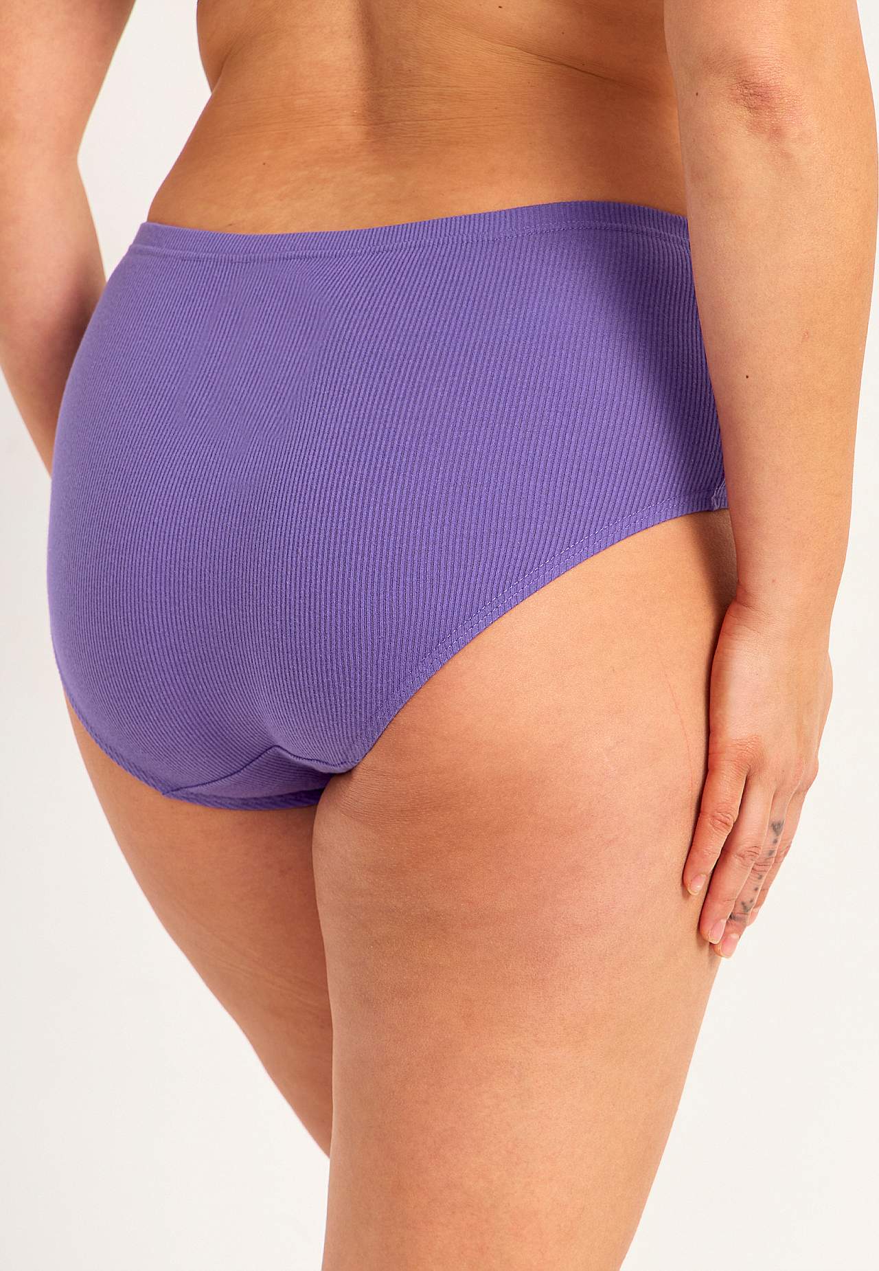 Gerippte Damen-Unterhose aus Baumwolle Lisa 6er-Pack