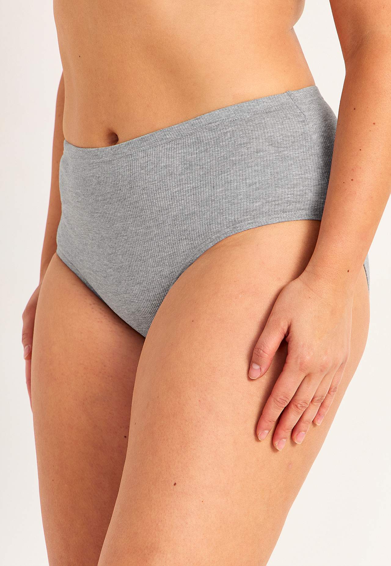 Gerippte Damen-Unterhose aus Baumwolle Lisa 6er-Pack