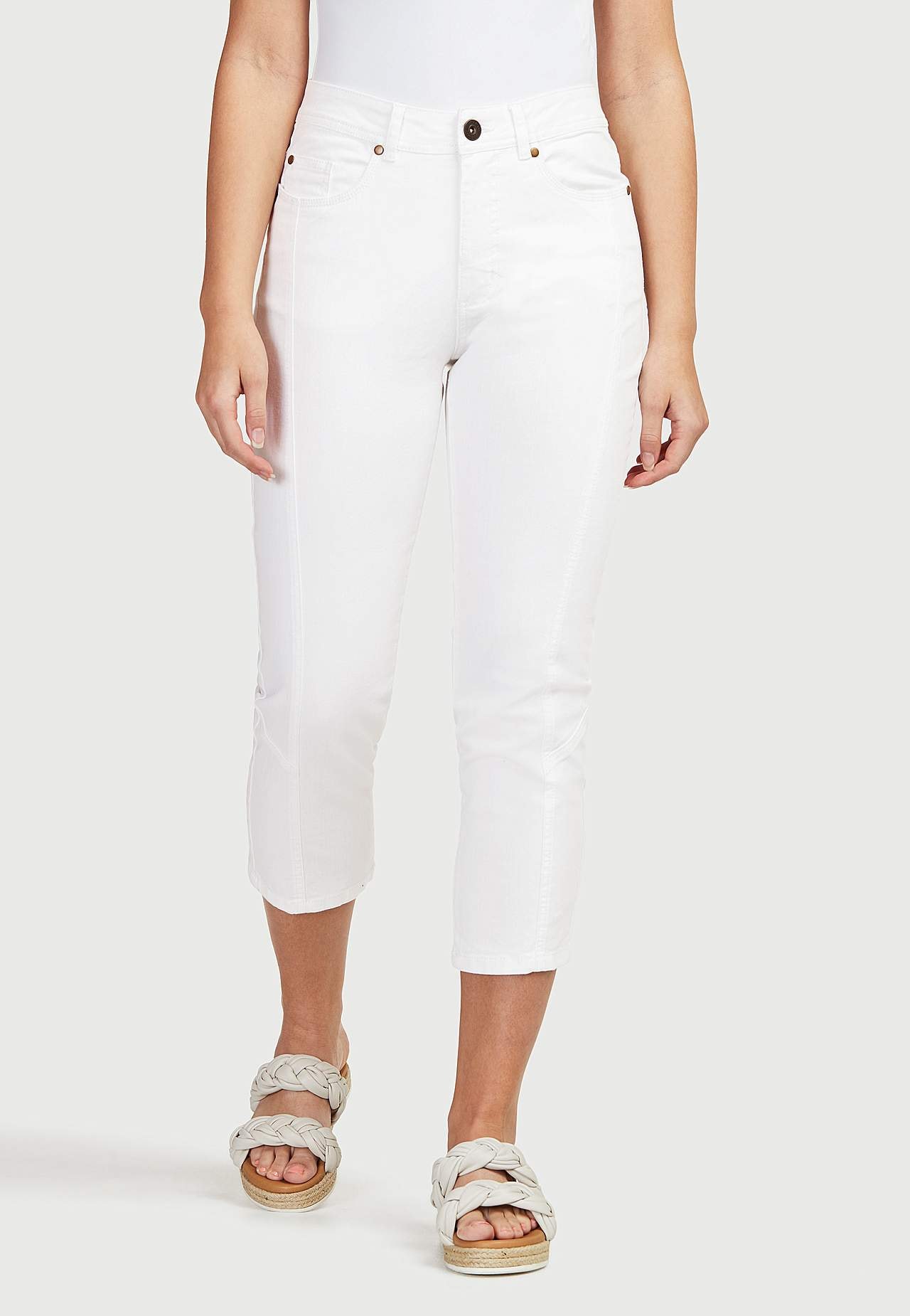 Cropped Jeans mit Fünf-Taschen-Design