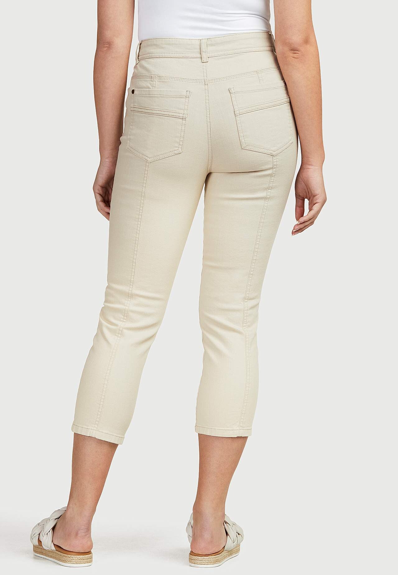 Cropped Jeans mit Fünf-Taschen-Design