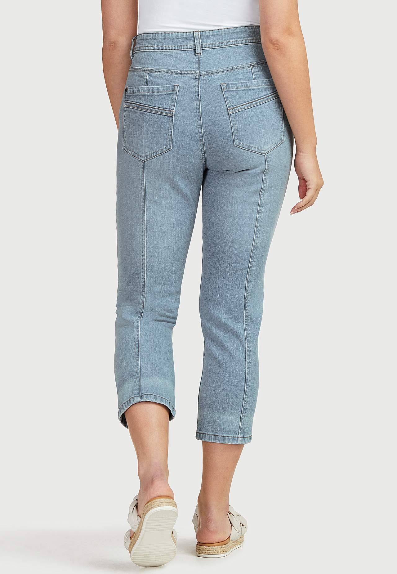 Cropped Jeans mit Fünf-Taschen-Design