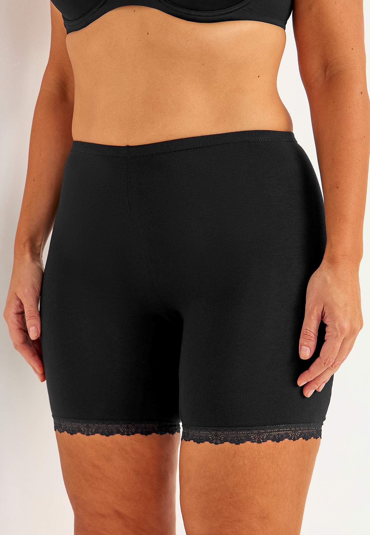 Baumwollslip mit längerem Bein 3er-Pack