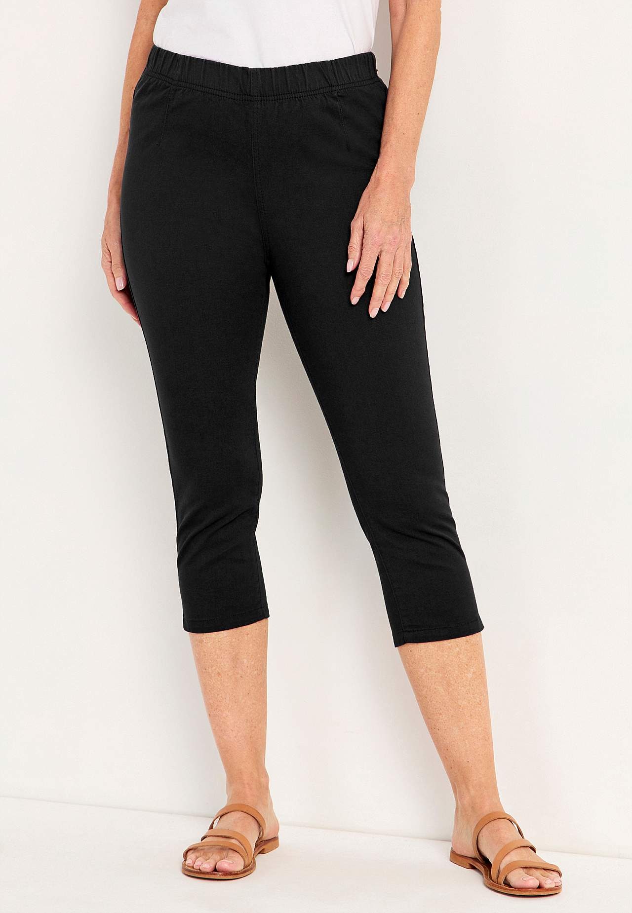 Bequeme Caprihose aus Baumwoll-Köper