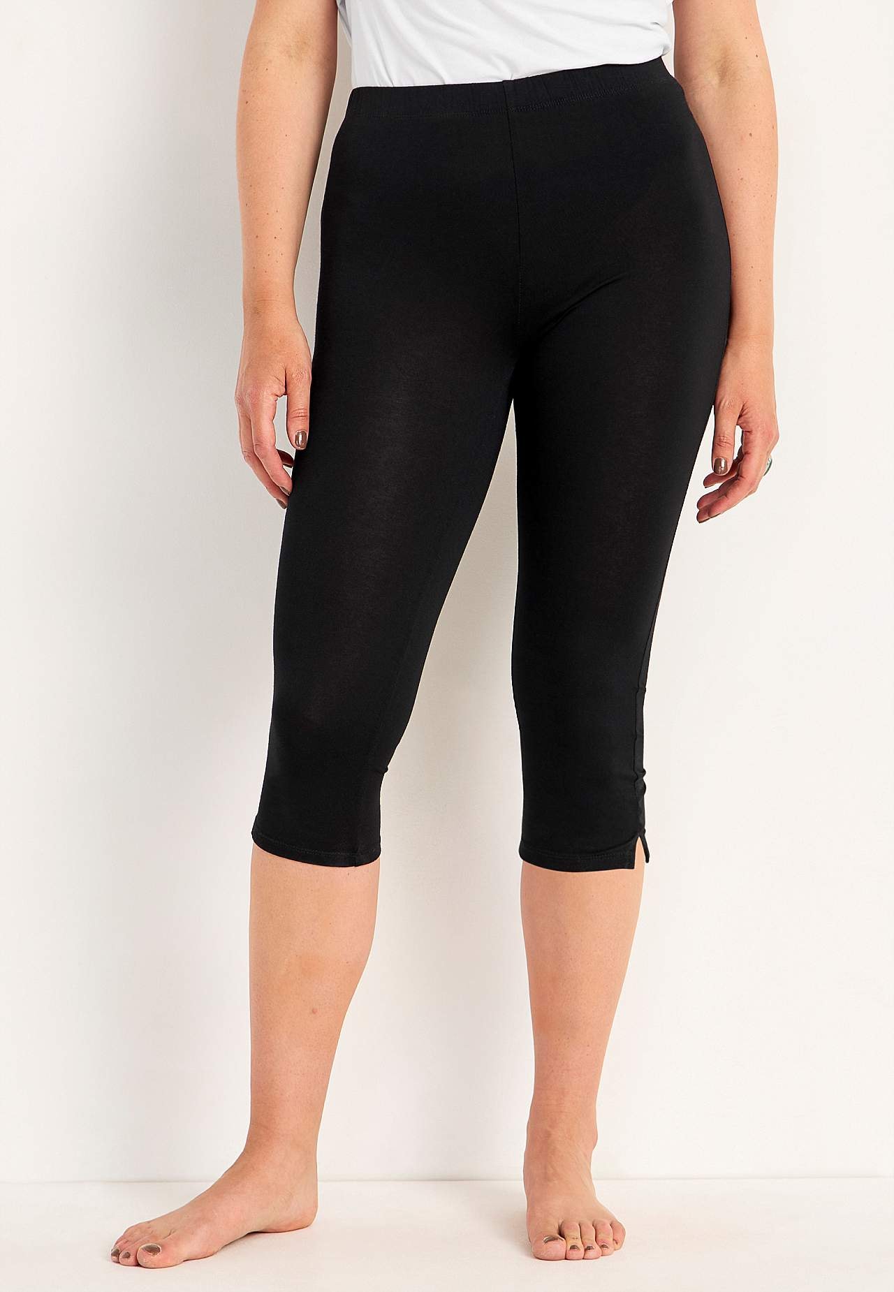 Capri-Leggings mit Seiten-Schlitzen