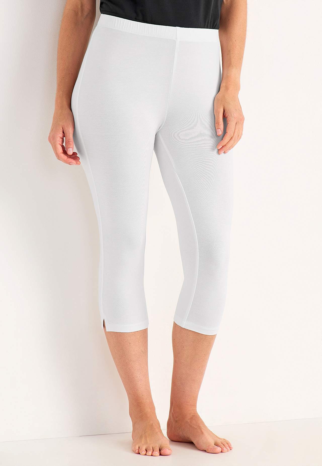 Capri-Leggings mit Seiten-Schlitzen