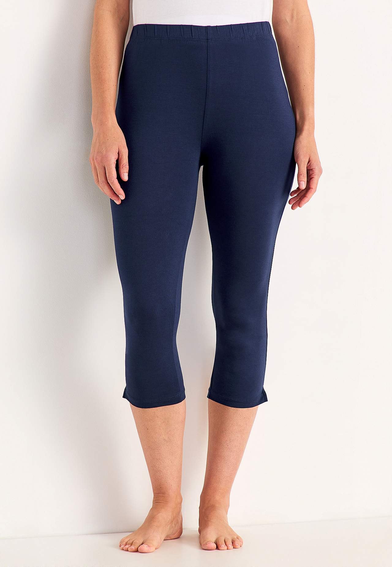 Capri-Leggings mit Seiten-Schlitzen