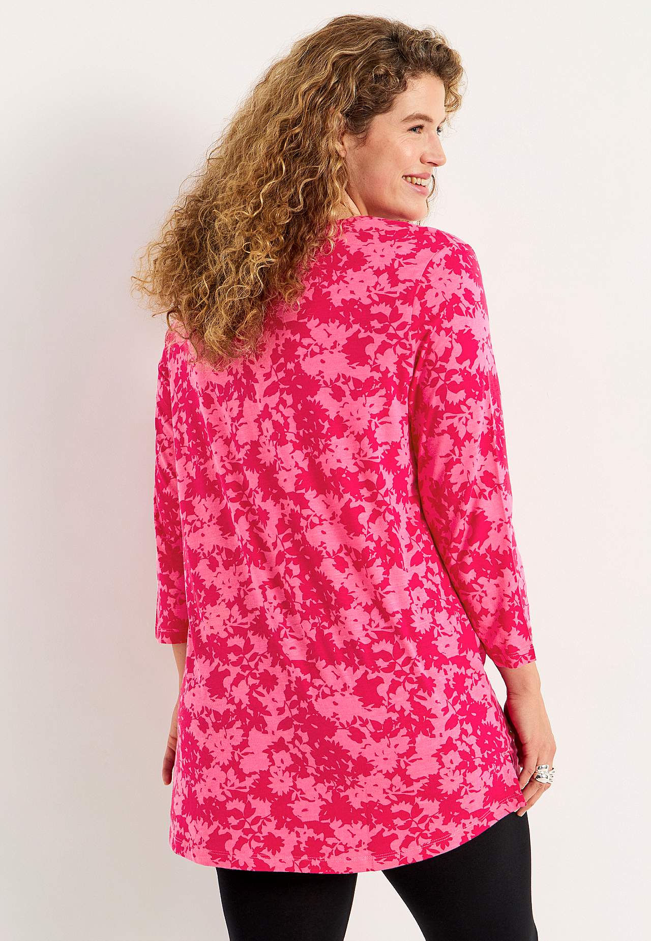 Jersey-Tunika mit V-Ausschnitt