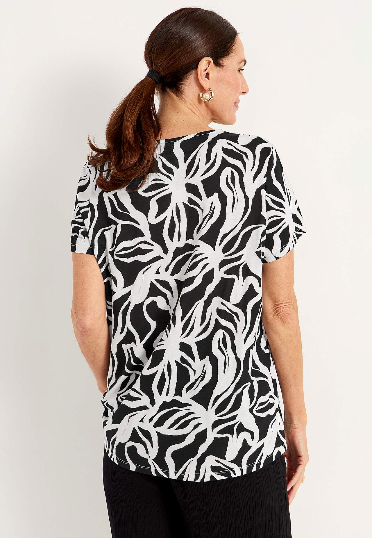 Weiches Jersey-Top mit V-Ausschnitt