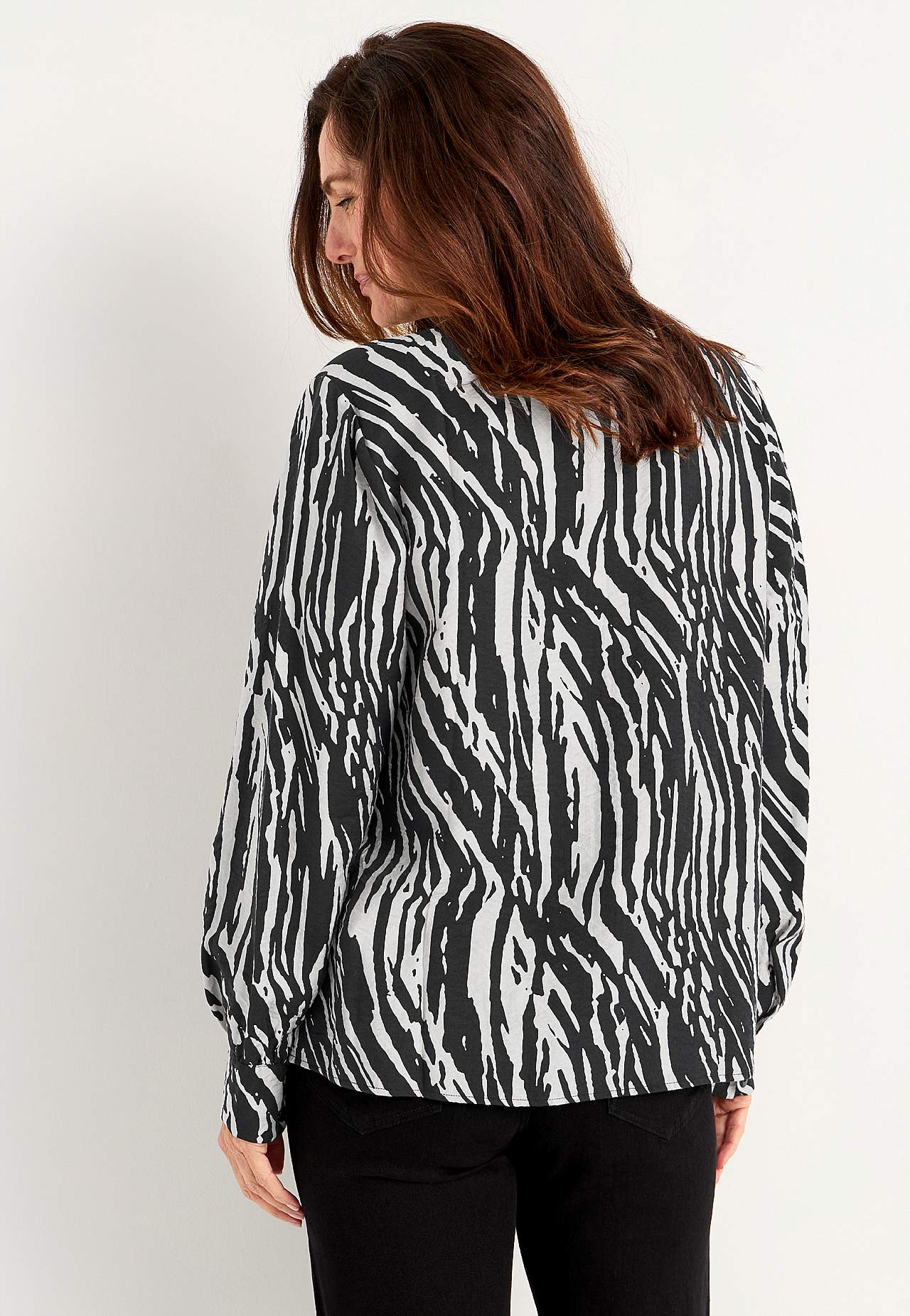 Gewebte Bluse mit Knöpfen
