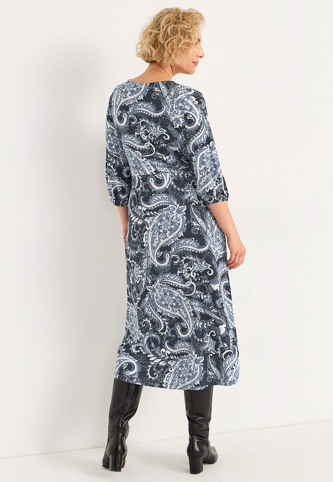 Jerseykleid mit überlappendem Detail