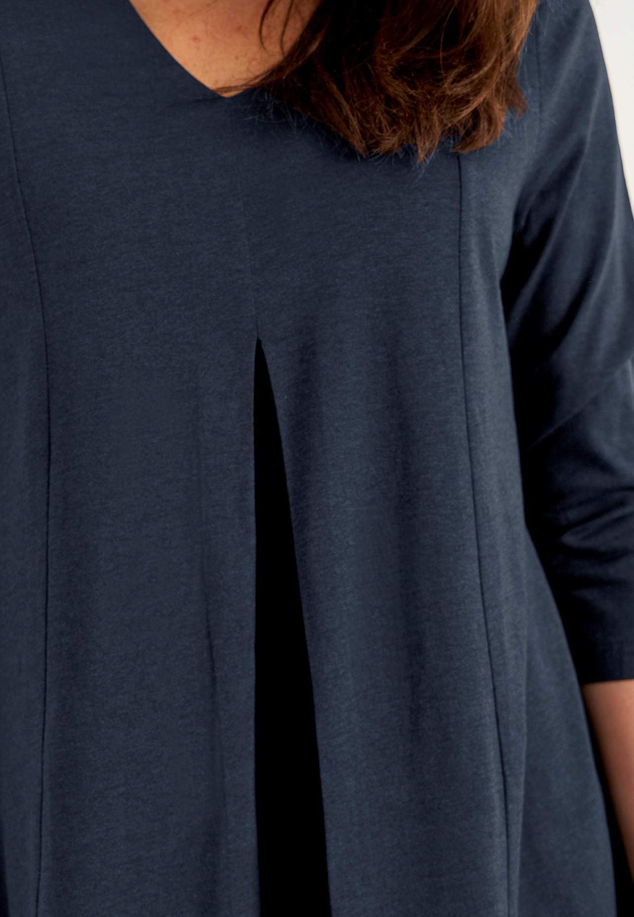 Jersey-Tunika mit Knitter-Detail