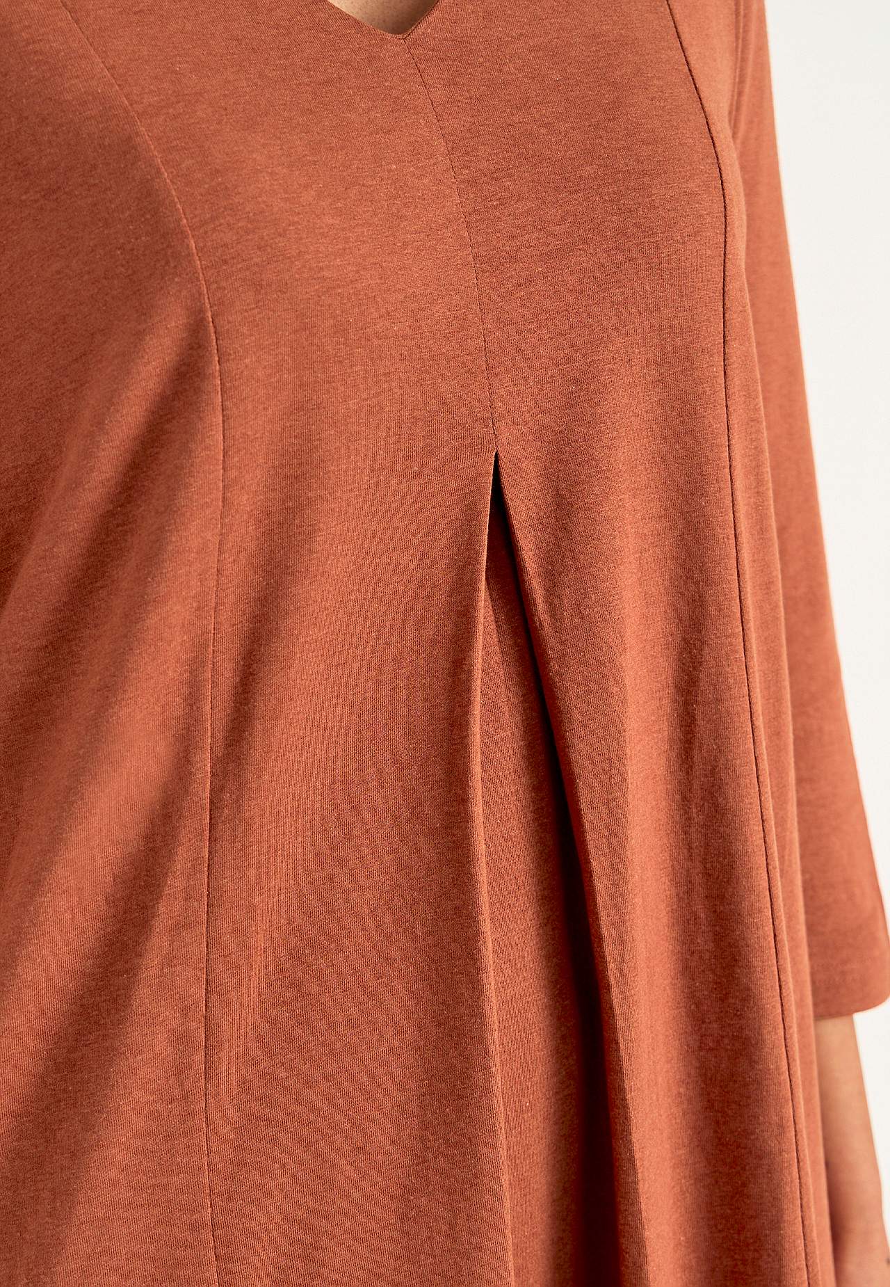Jersey-Tunika mit Knitter-Detail