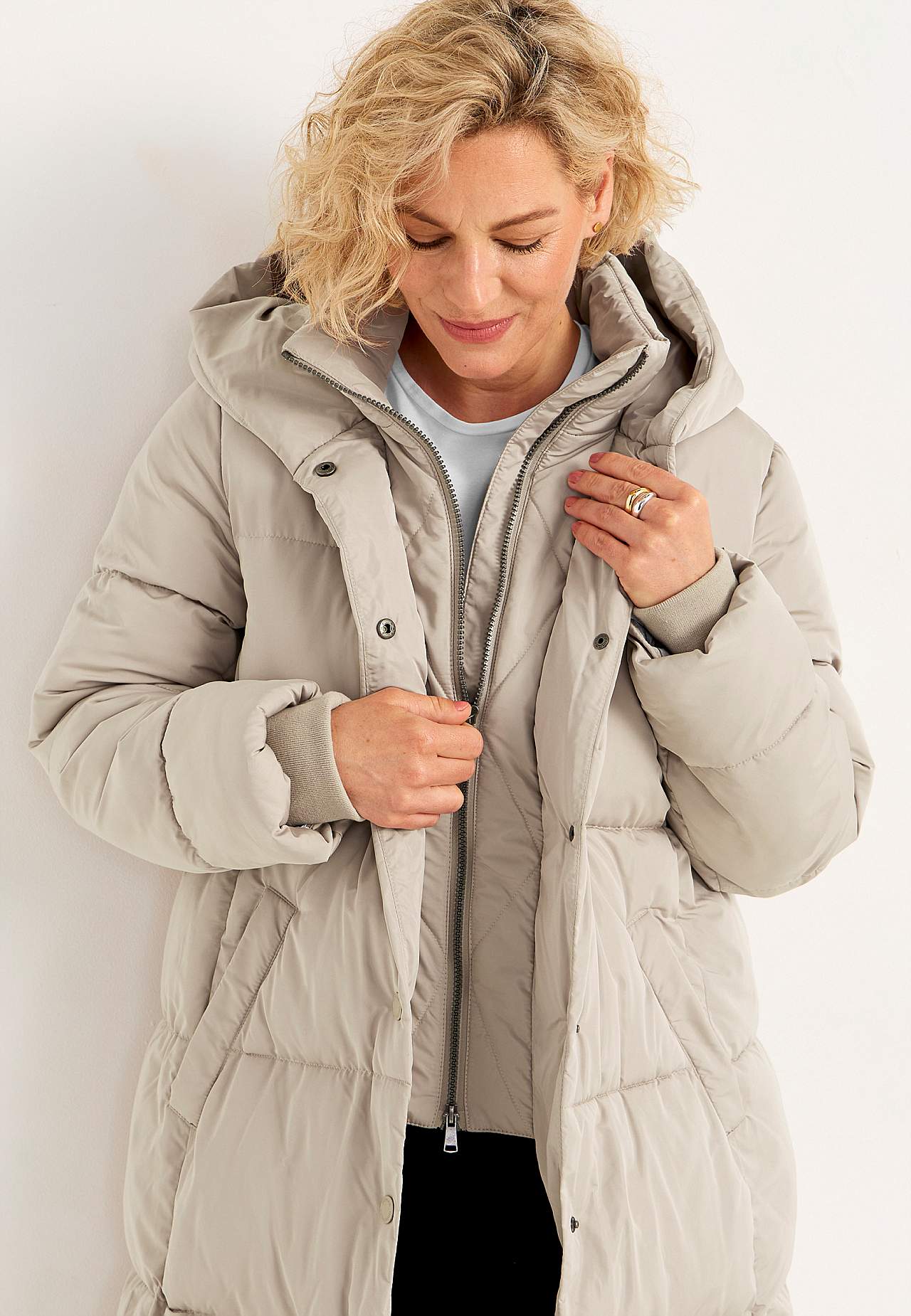 Lange Winterjacke