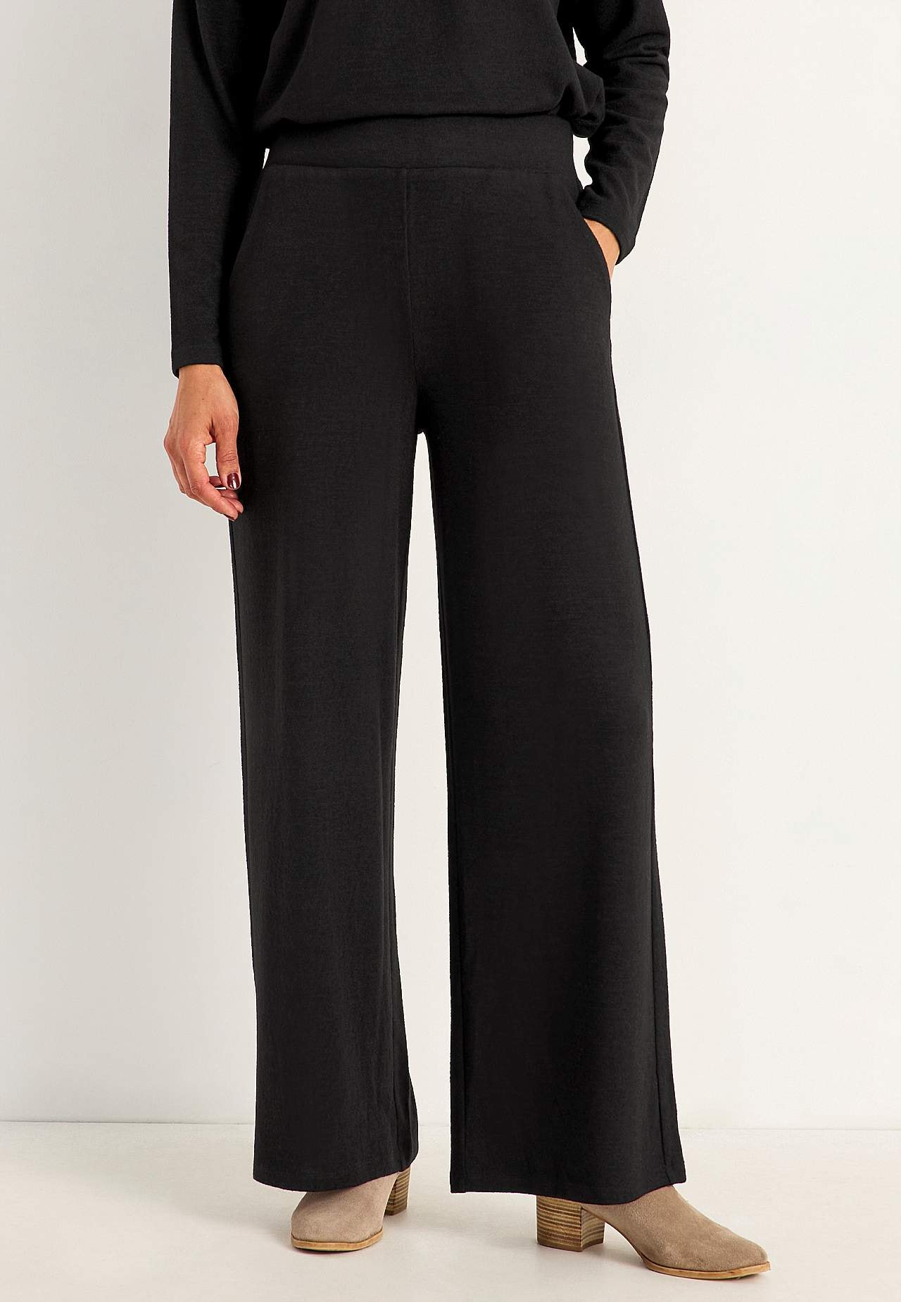 Breite Jerseyhose mit Taschen