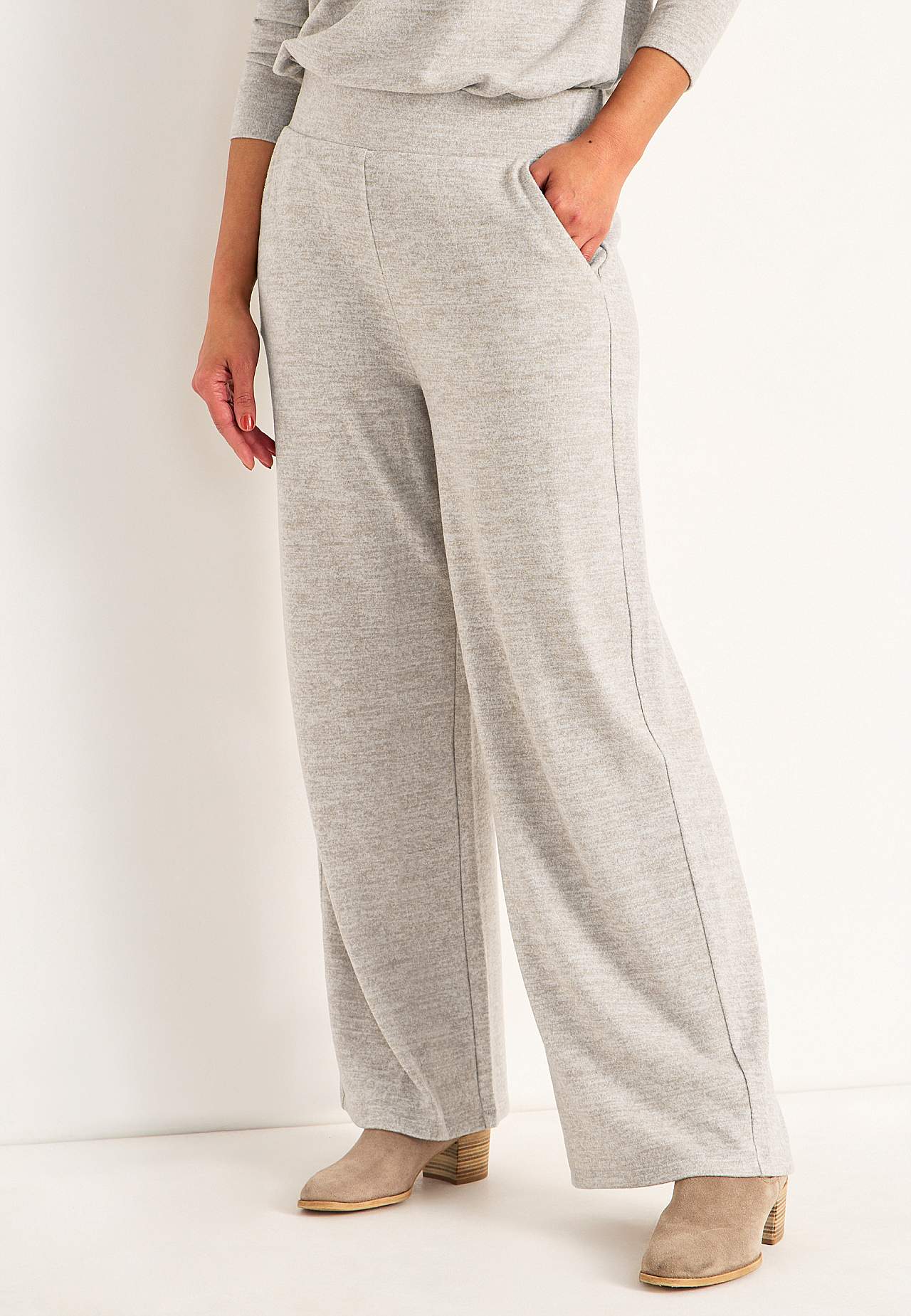 Breite Jerseyhose mit Taschen