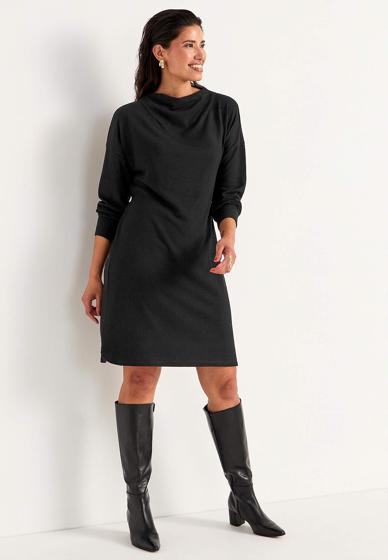 Jerseykleid mit Gürtel zum selberbinden