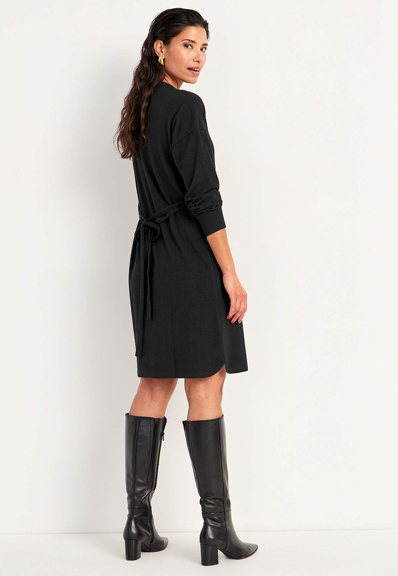 Jerseykleid mit Gürtel zum selberbinden