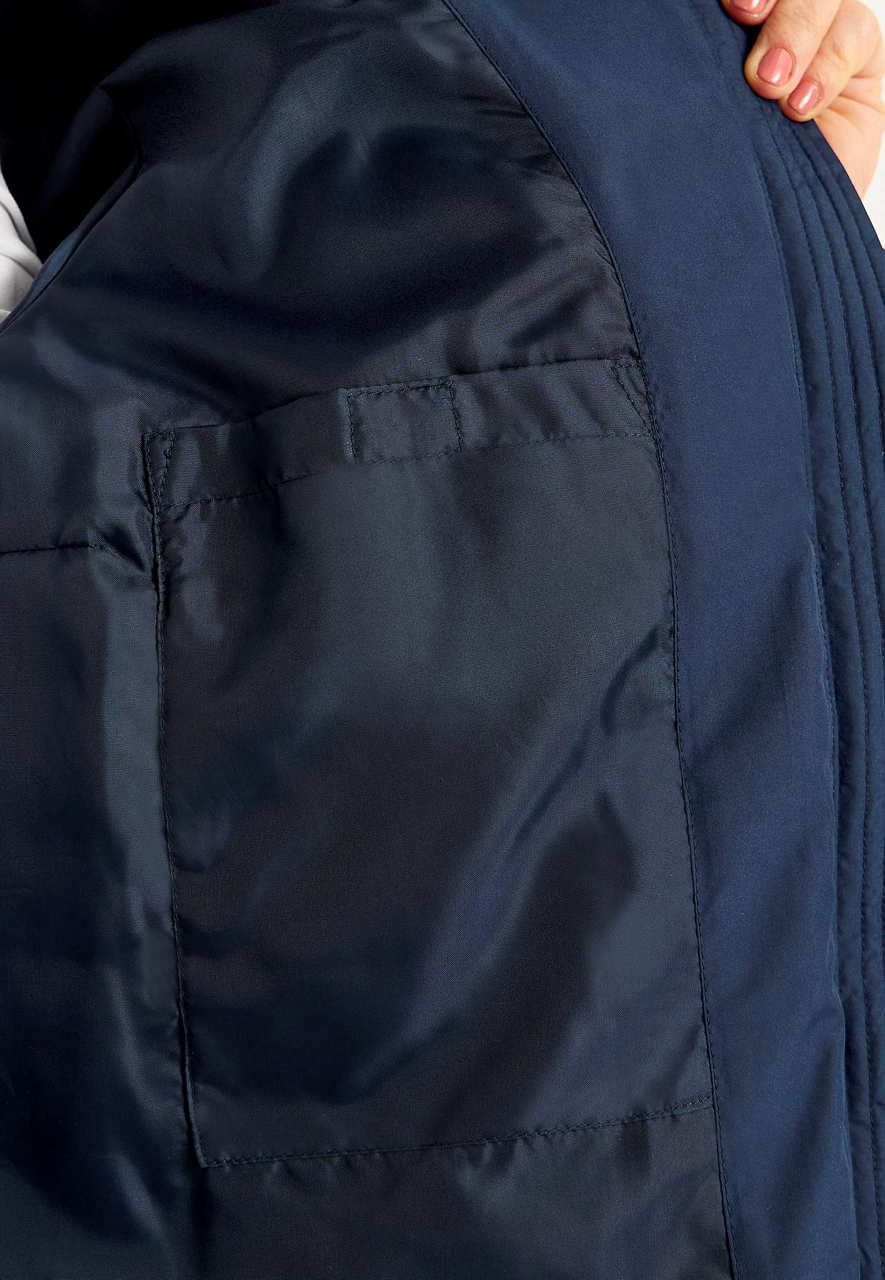 Lange Jacke mit flauschiger Polsterung
