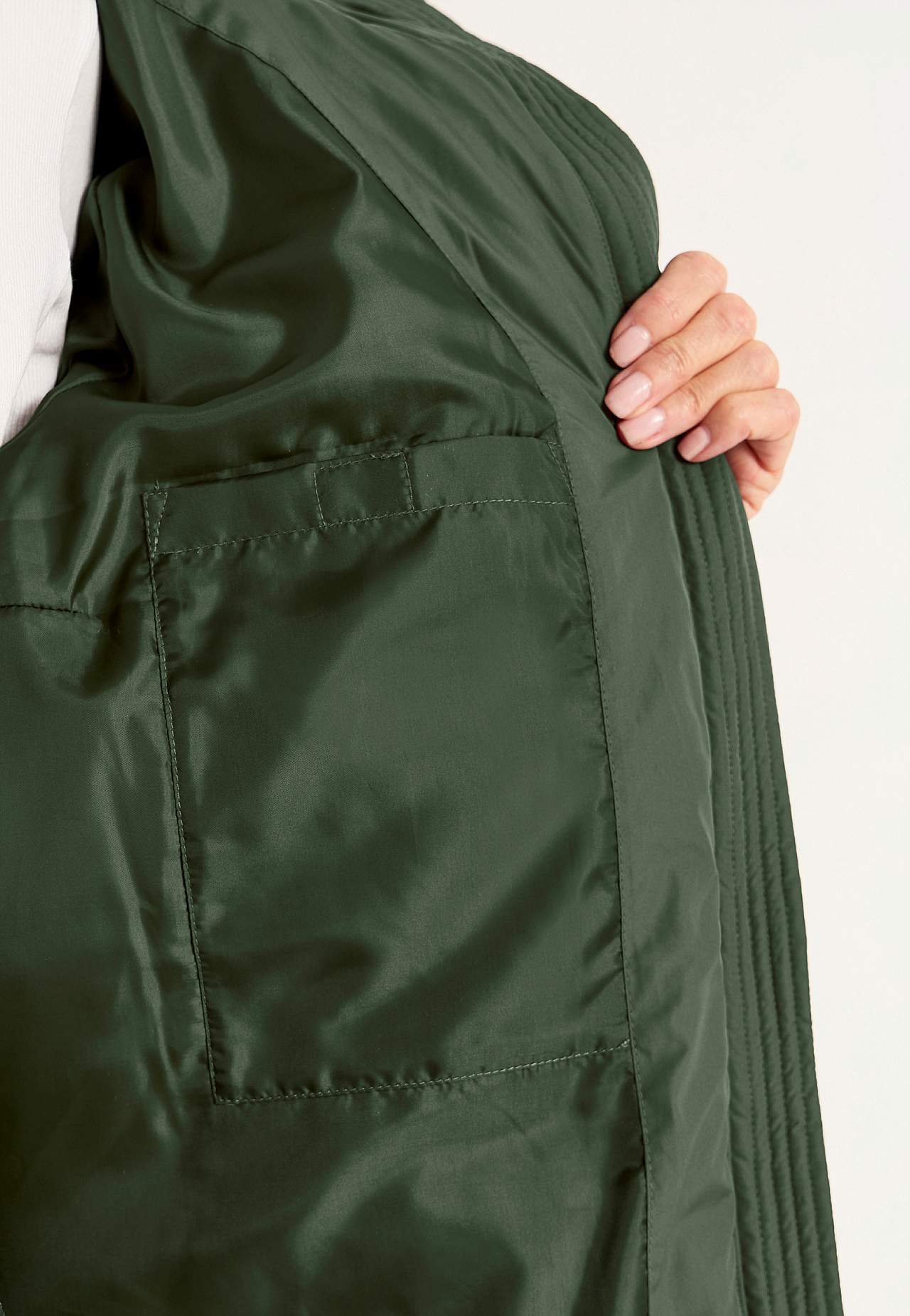 Lange Jacke mit flauschiger Polsterung