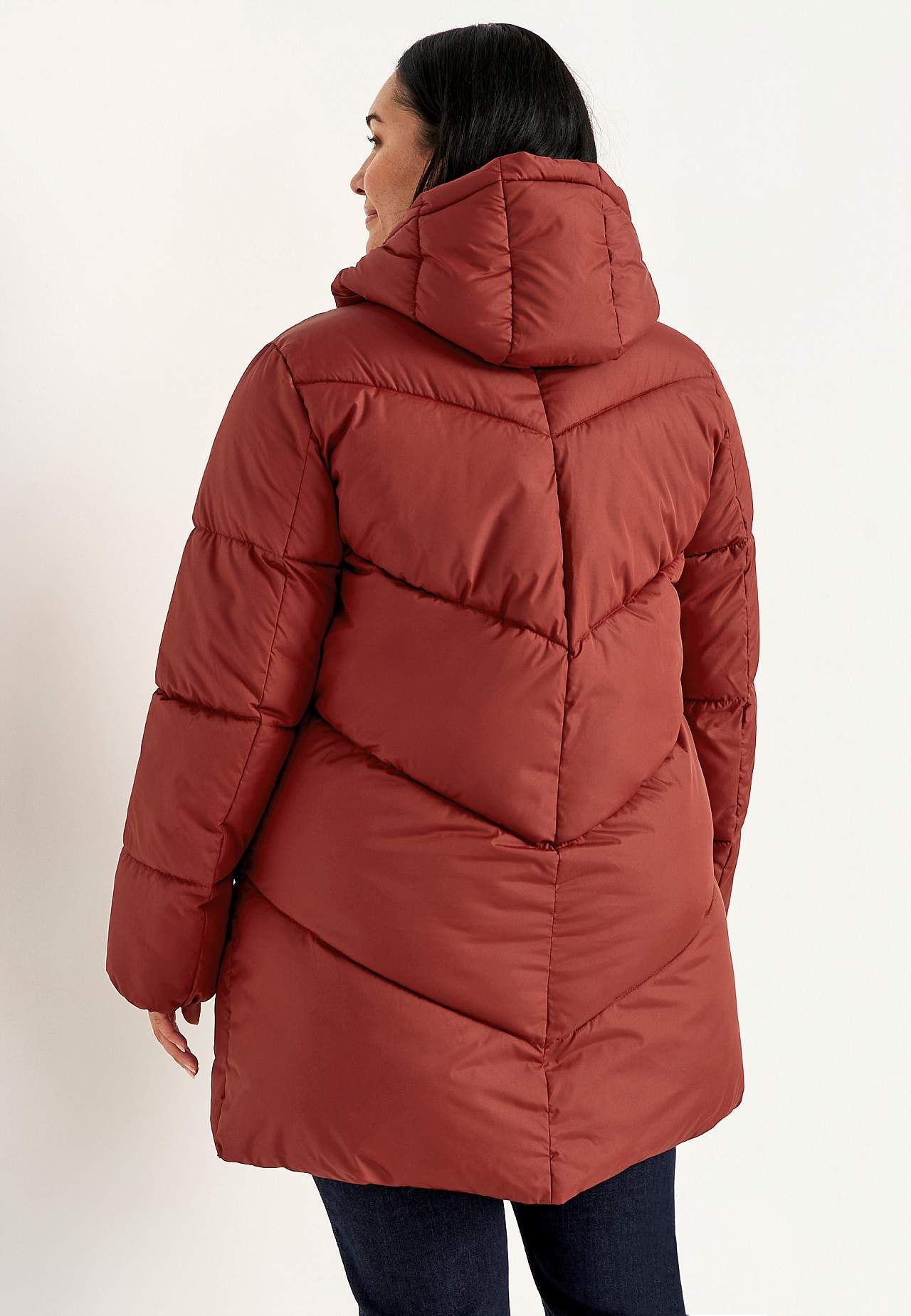 Warme Jacke mit flauschiger Polsterung