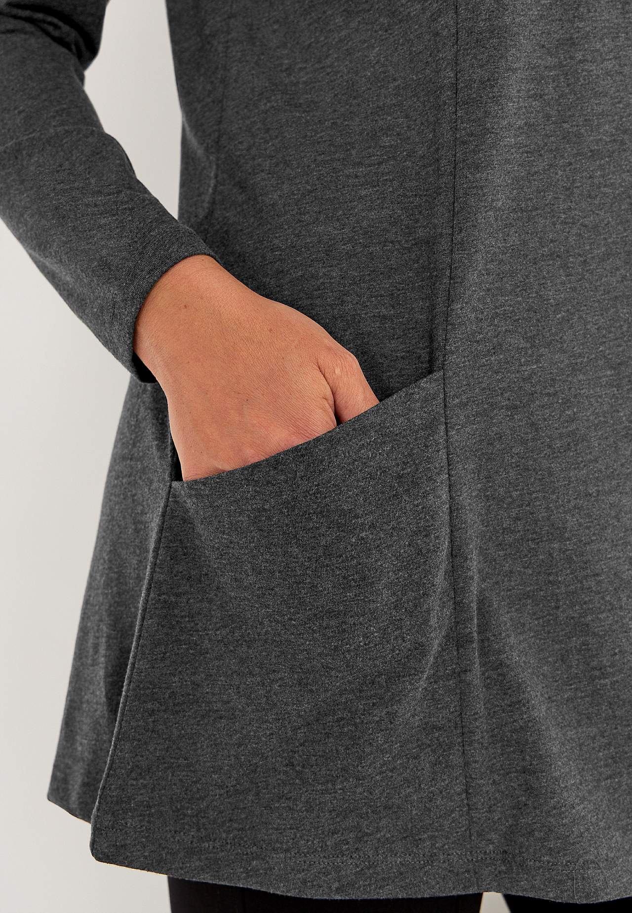 Jersey-Tunika mit Taschen