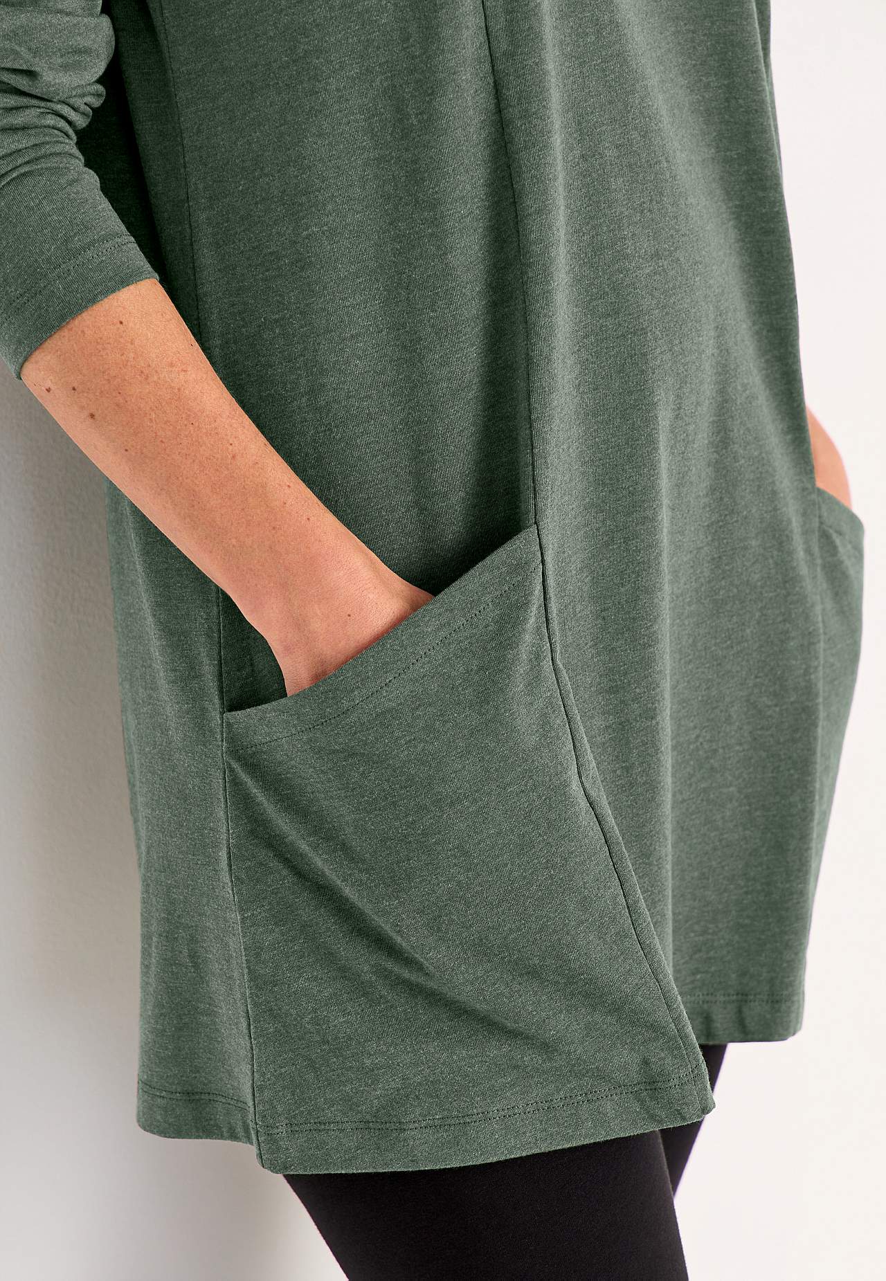 Jersey-Tunika mit Taschen