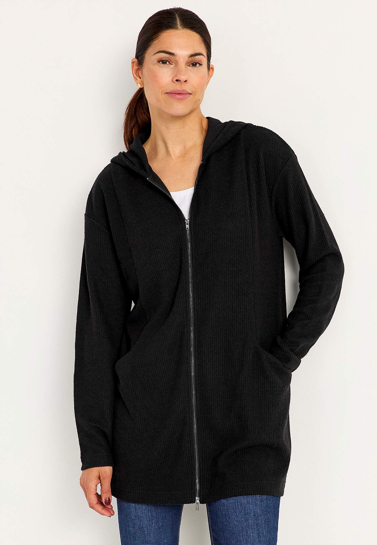 Super weicher langer Cardigan mit Taschen