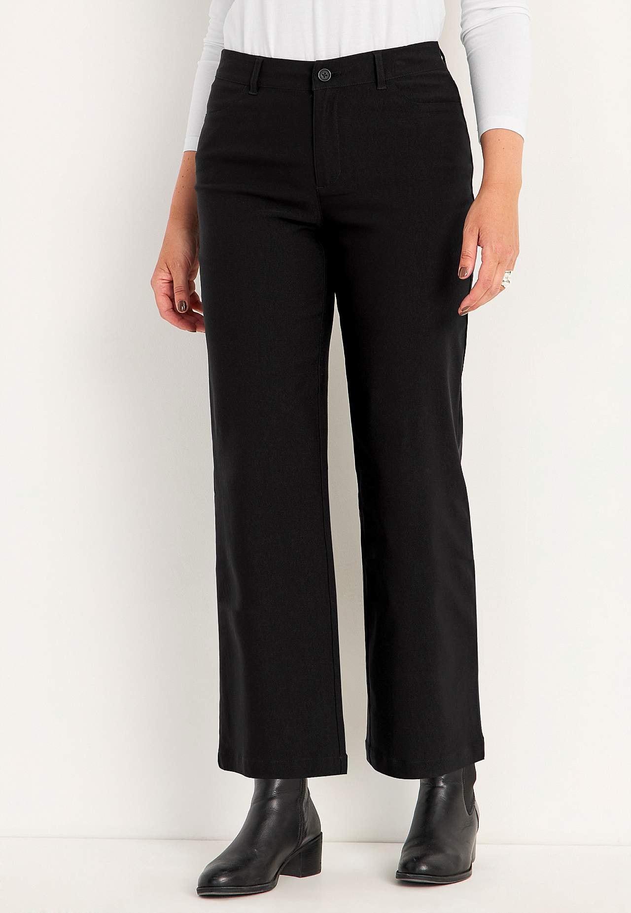 Breite Knöchelhose aus Bengalin