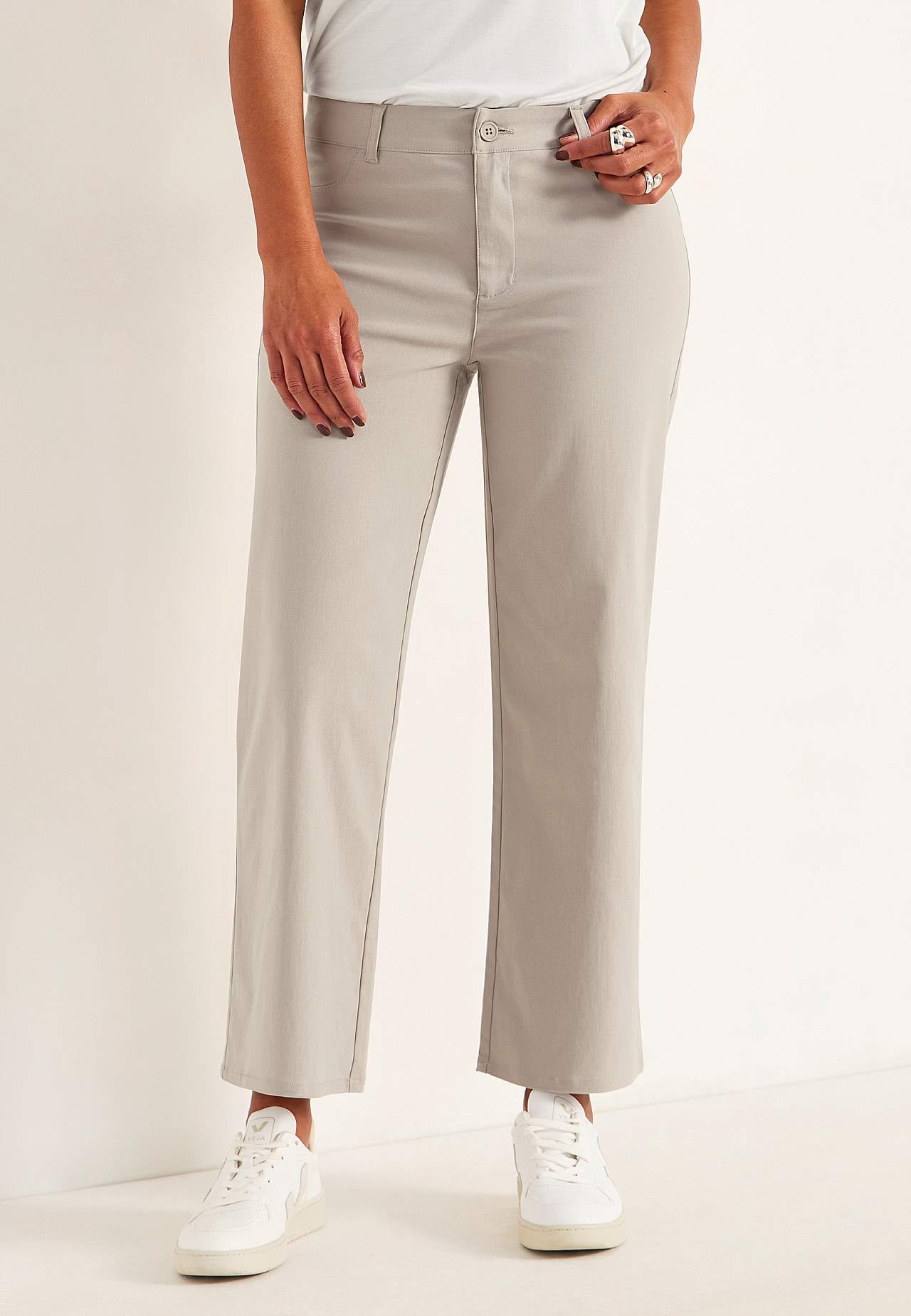 Breite Knöchelhose aus Bengalin