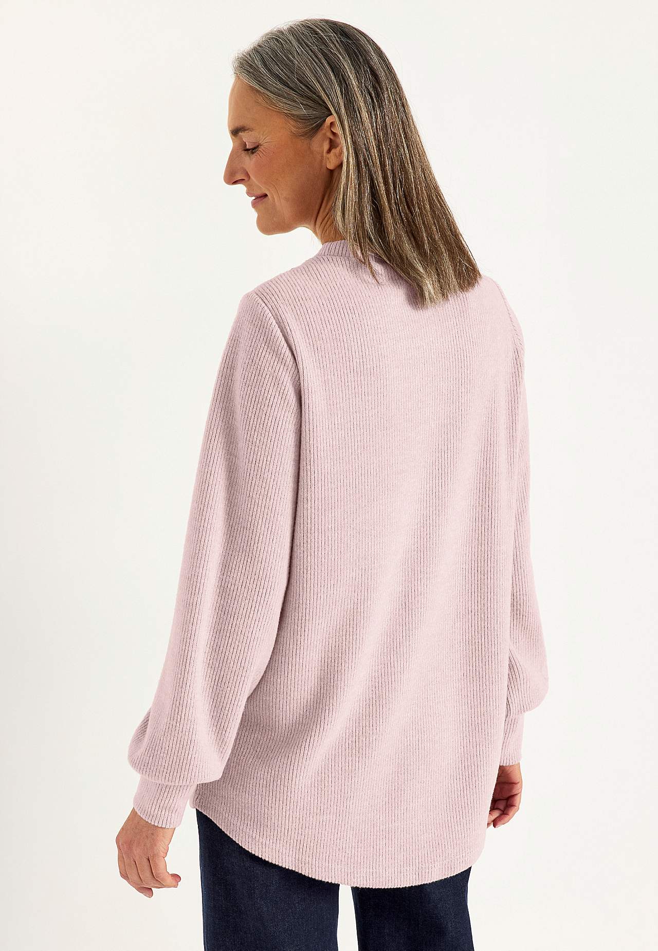 Weicher Jersey-Pullover mit Knöpfen Beata