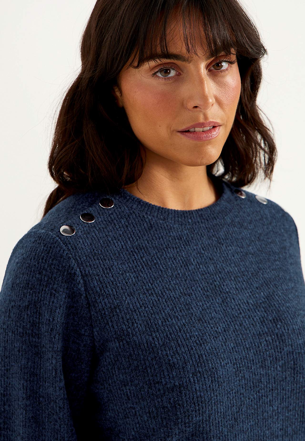 Weicher Jersey-Pullover mit Knöpfen Beata