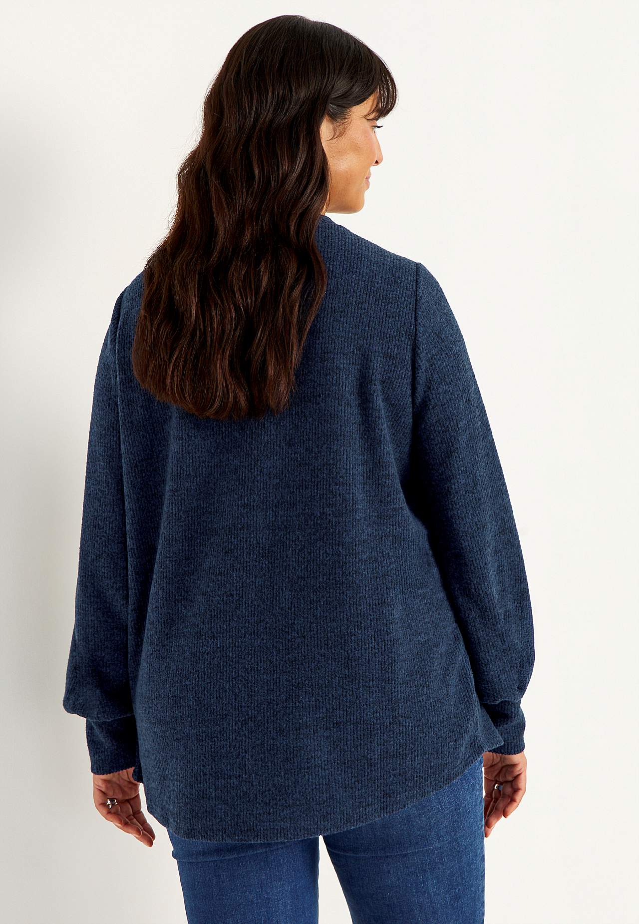 Weicher Jersey-Pullover mit Knöpfen Beata