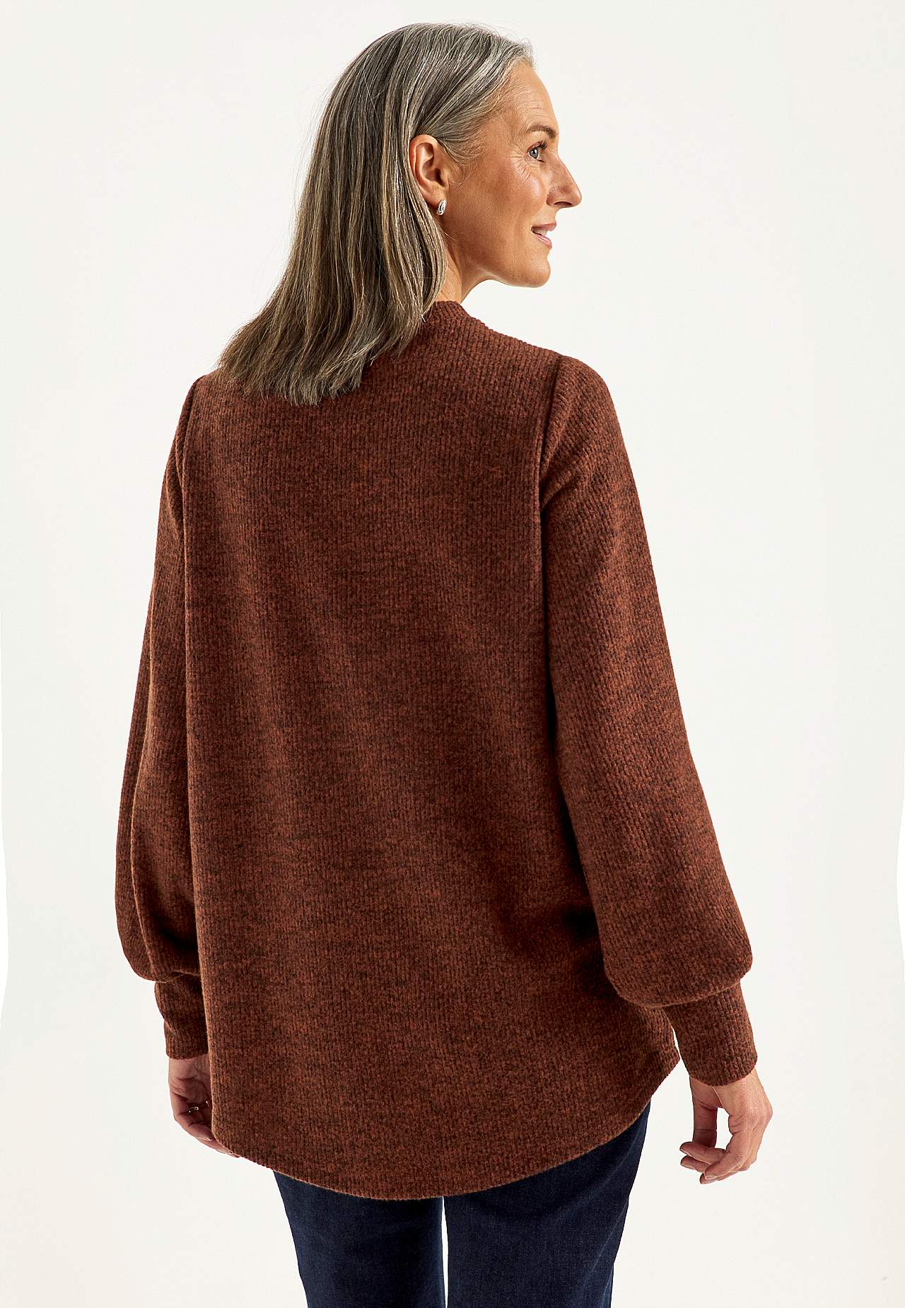 Weicher Jersey-Pullover mit Knöpfen Beata