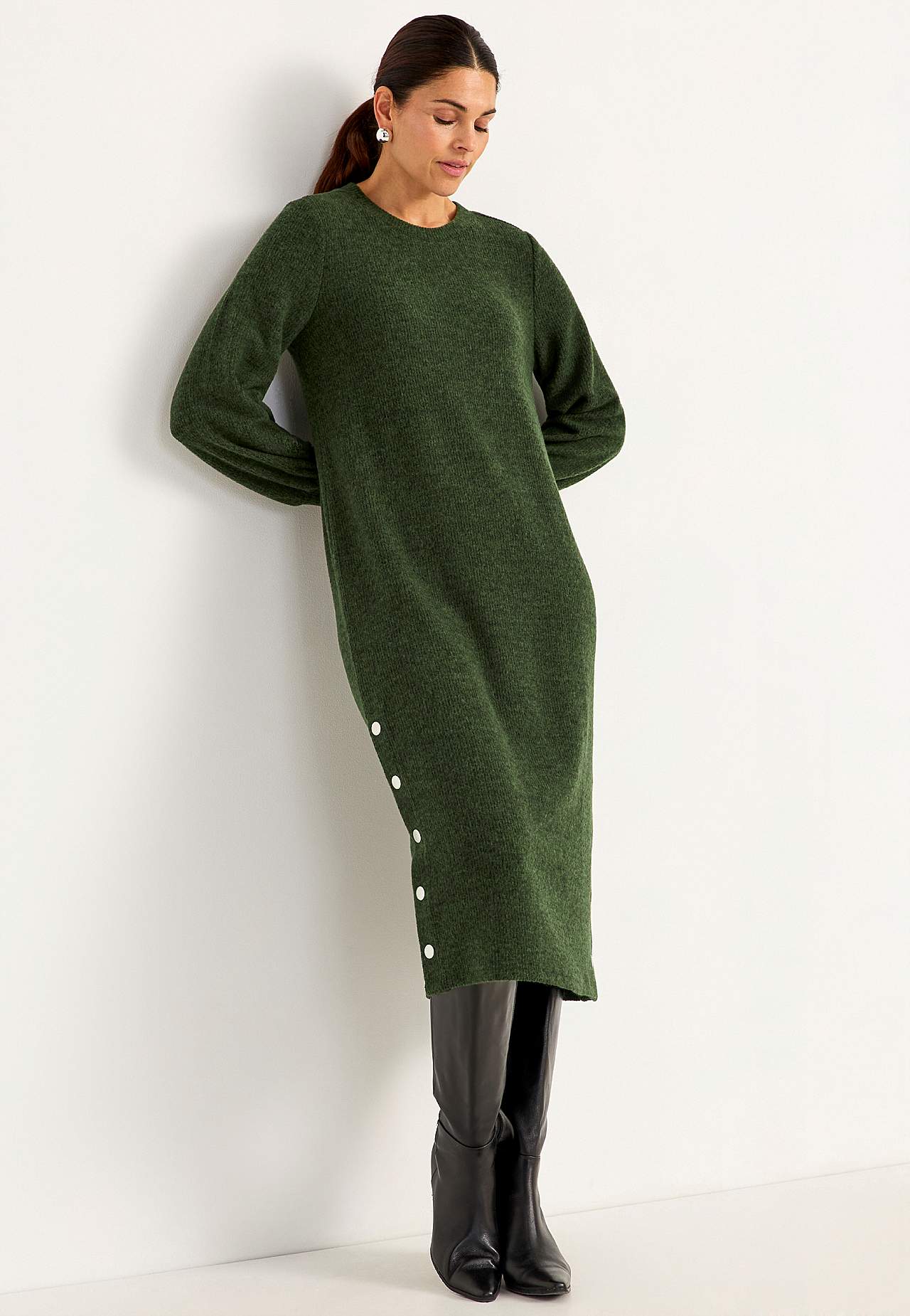 Super weiches Kleid mit Knöpfen Beata