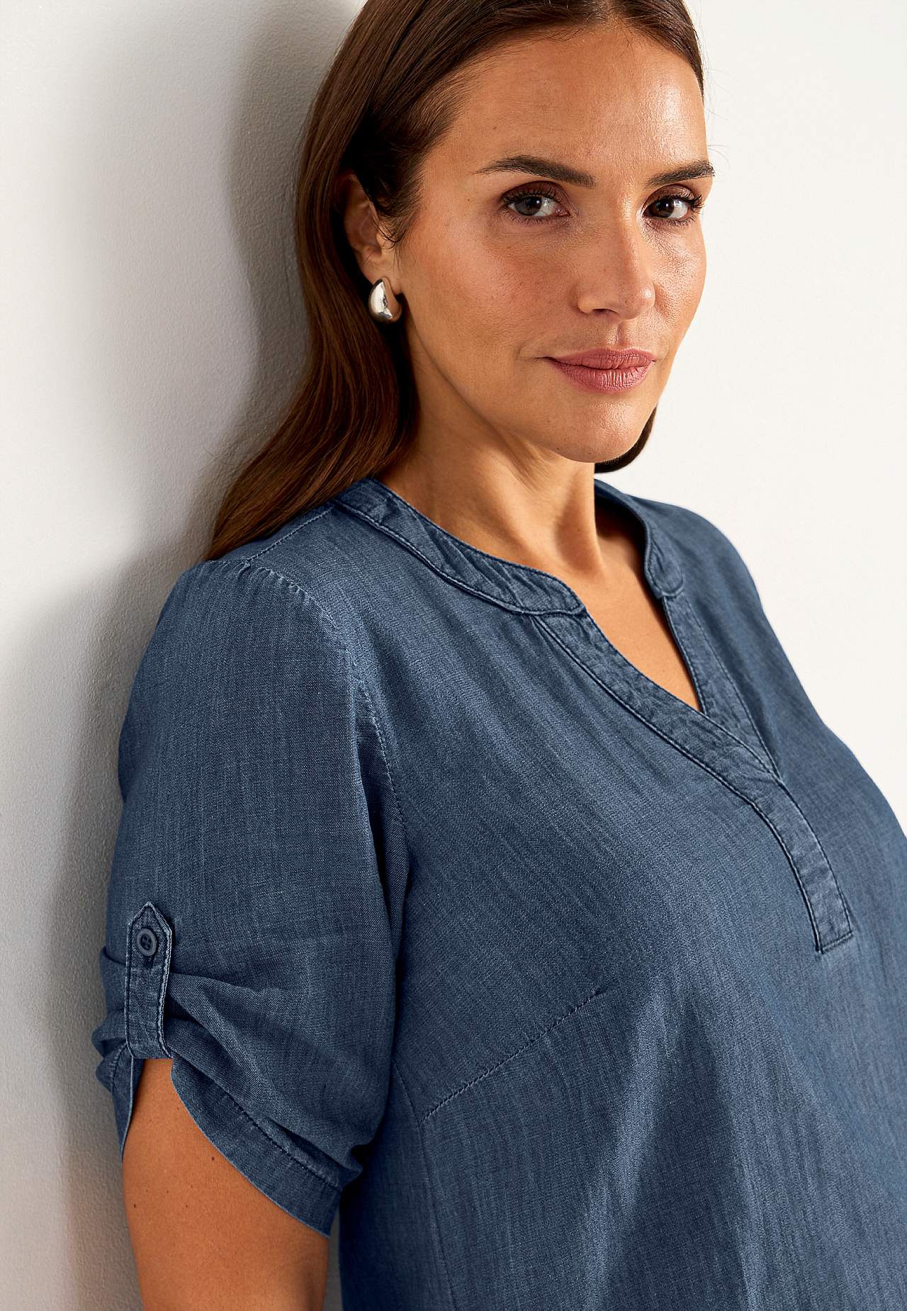 Jeanskleid aus weich gewaschenem Denim