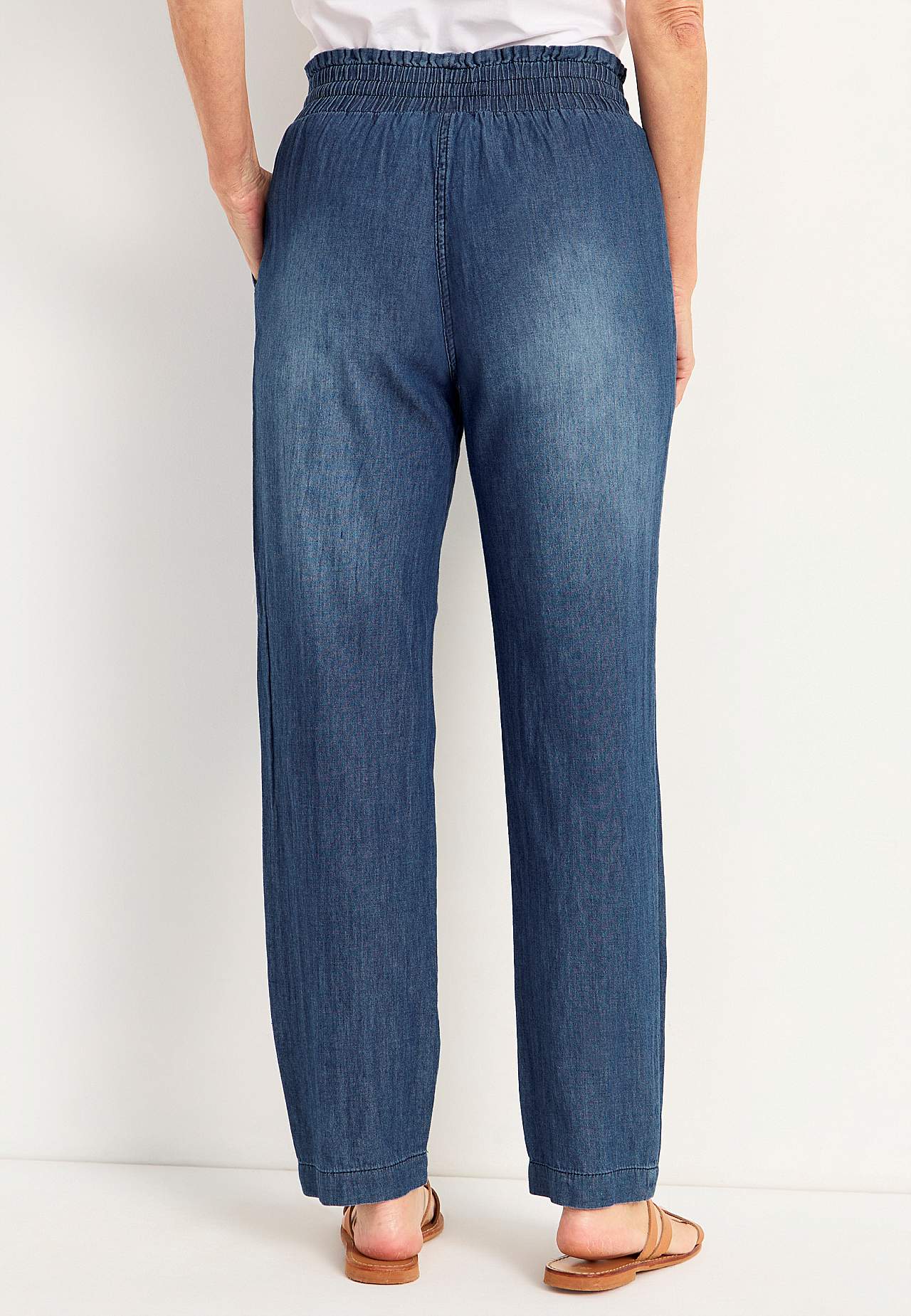 Lange Hose aus weich gewaschenem Denim
