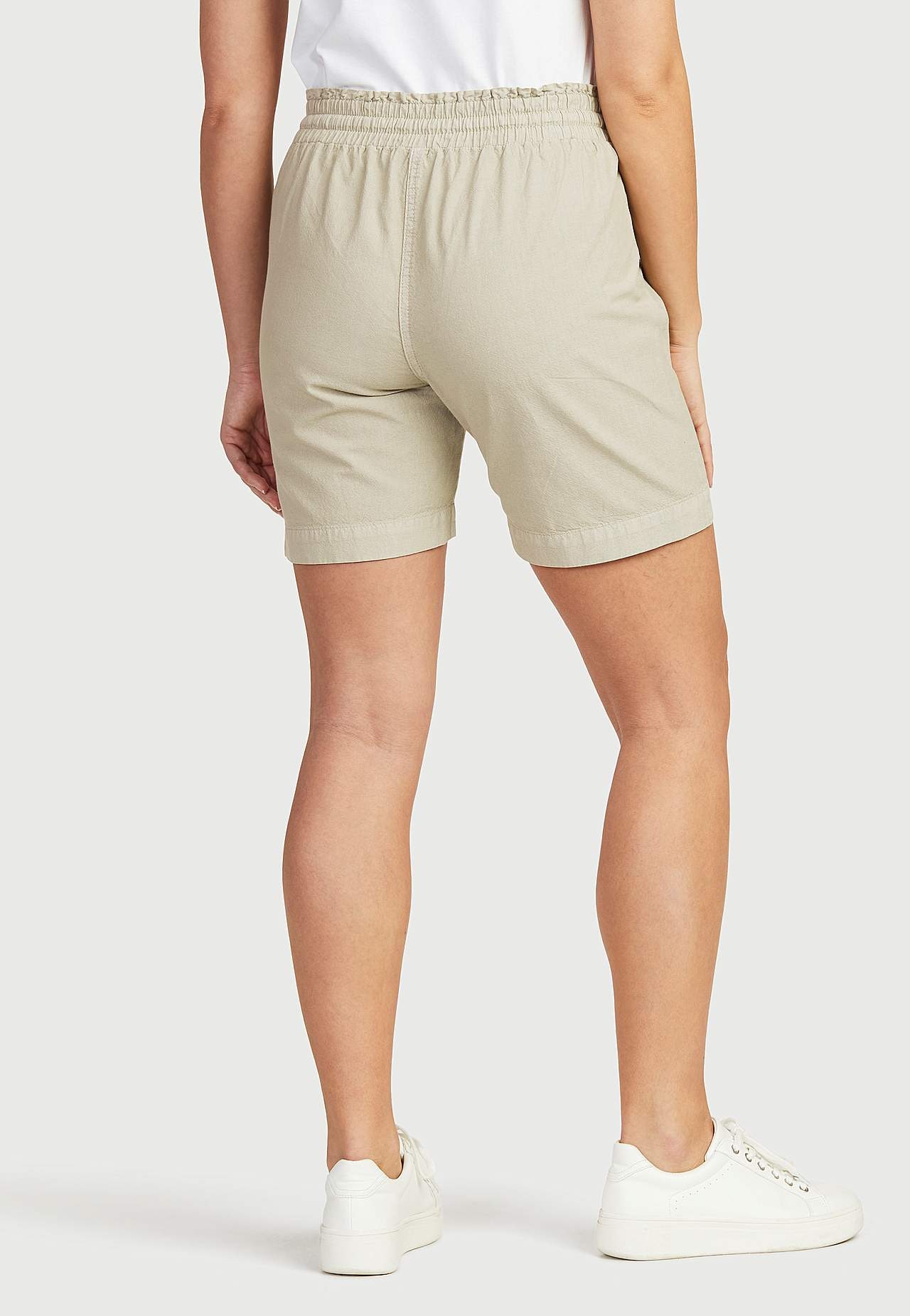 Shorts aus gewaschener Baumwolle Jade