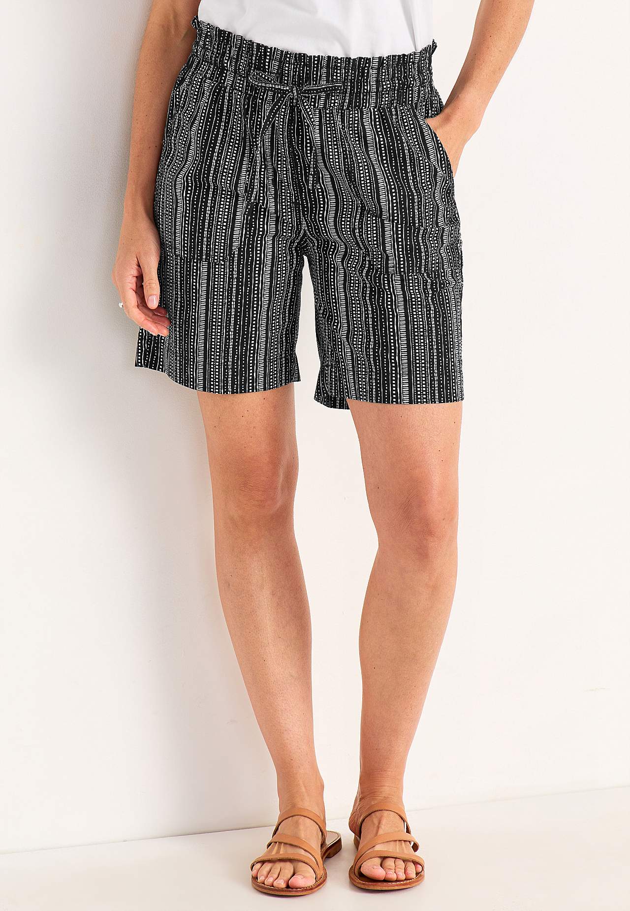 Shorts aus gewaschener Baumwolle Jade