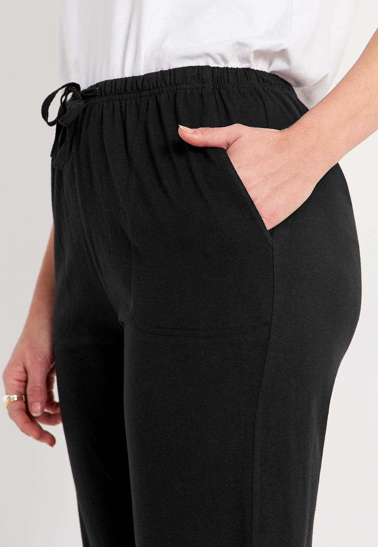 Caprihose aus Jersey mit Manschette