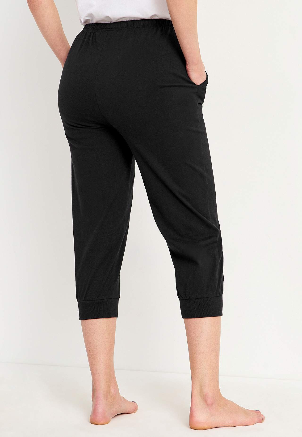 Caprihose aus Jersey mit Manschette