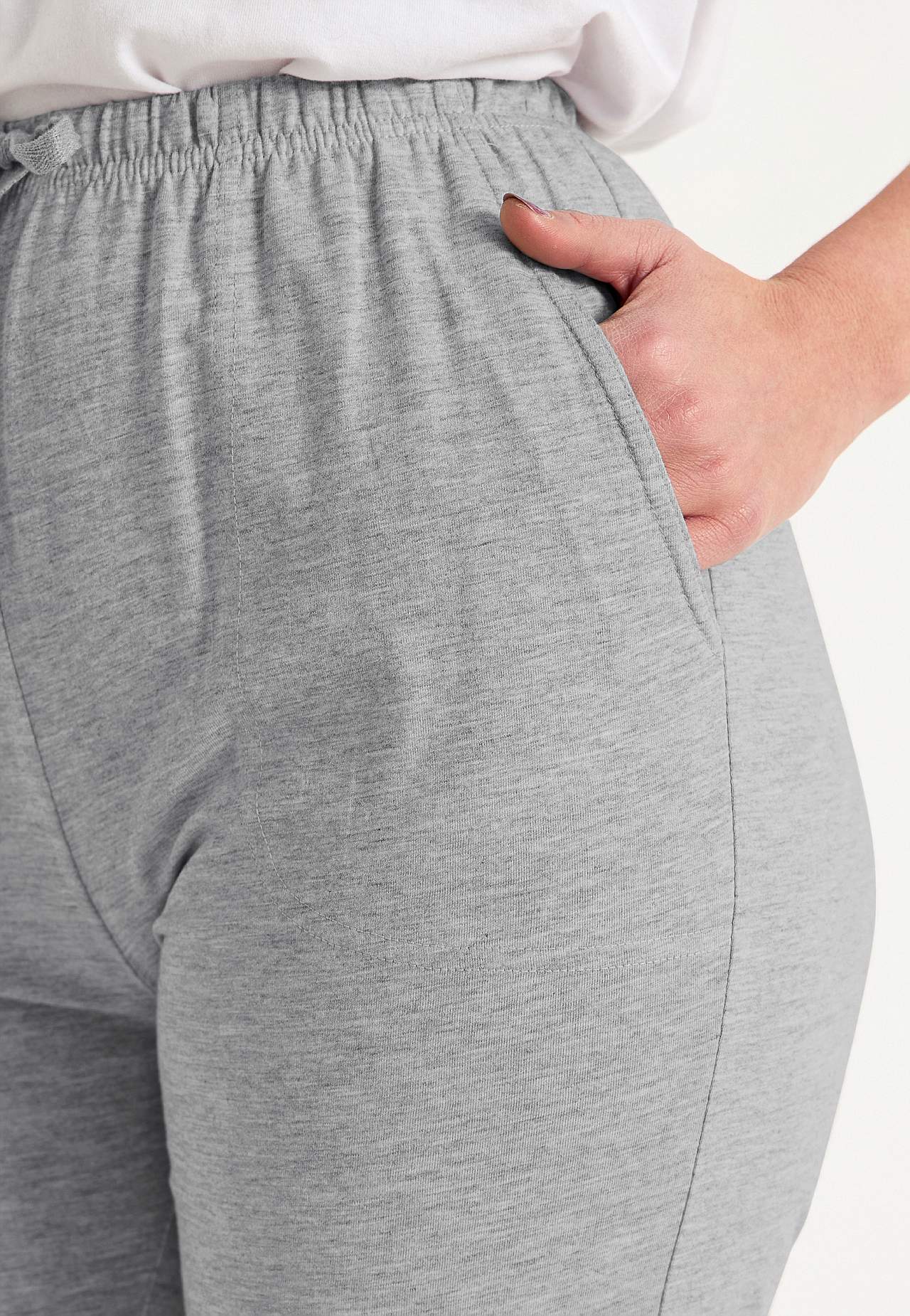 Caprihose aus Jersey mit Manschette