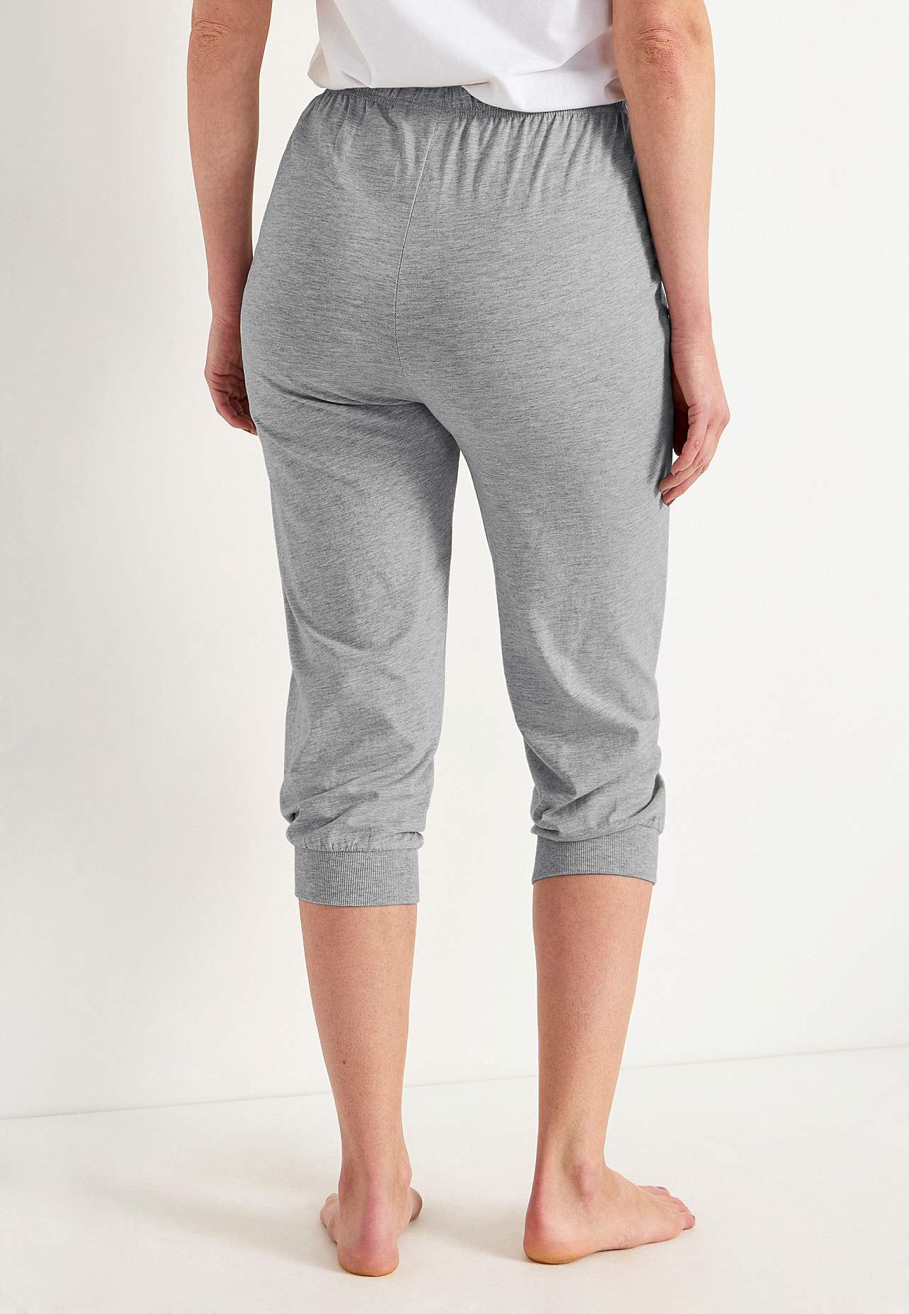 Caprihose aus Jersey mit Manschette