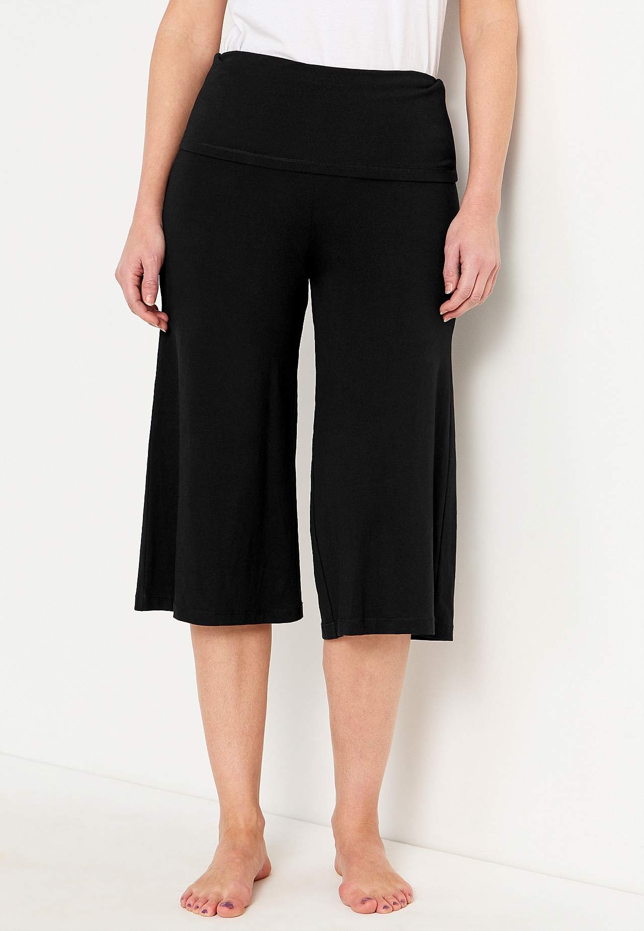 Caprihose mit breitem Bund