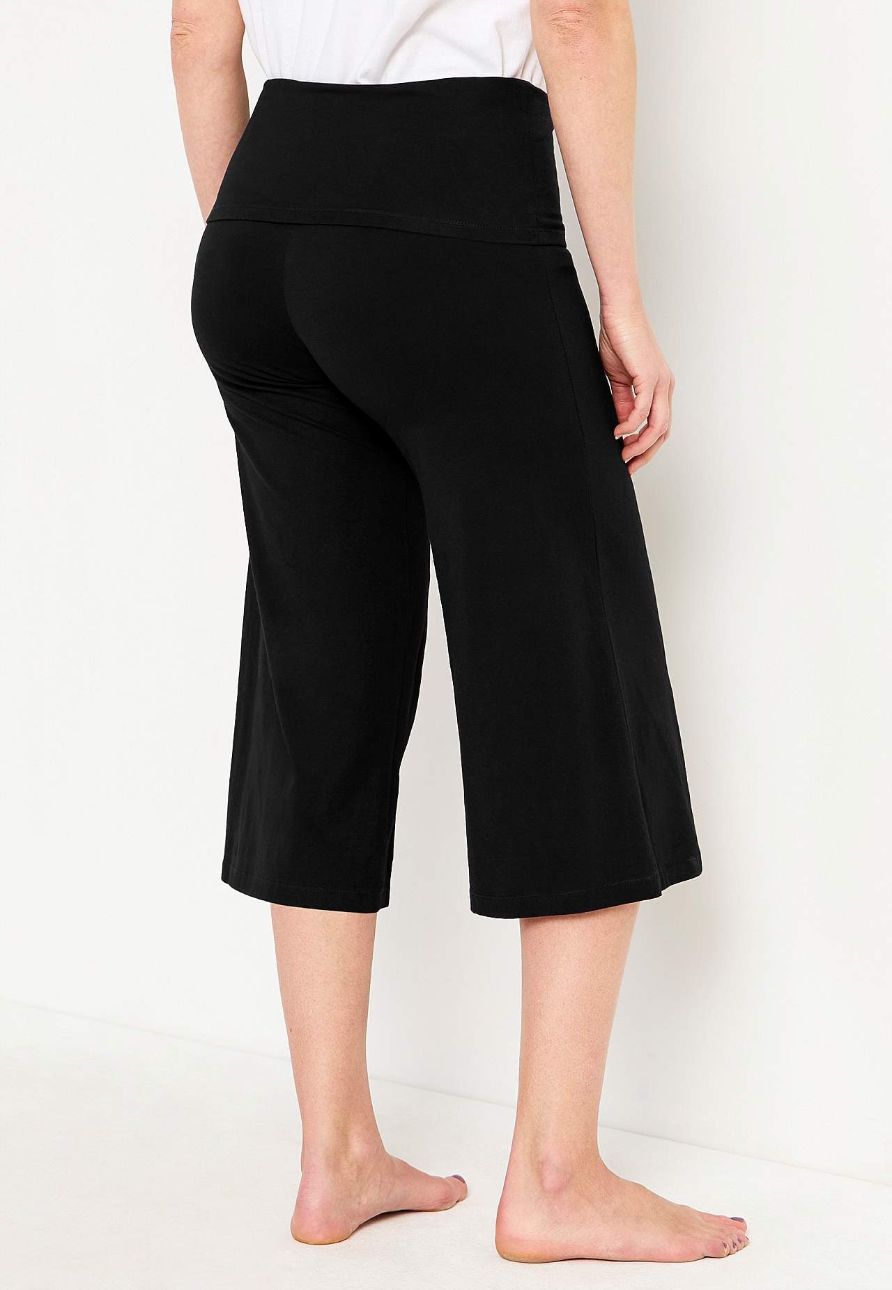 Caprihose mit breitem Bund