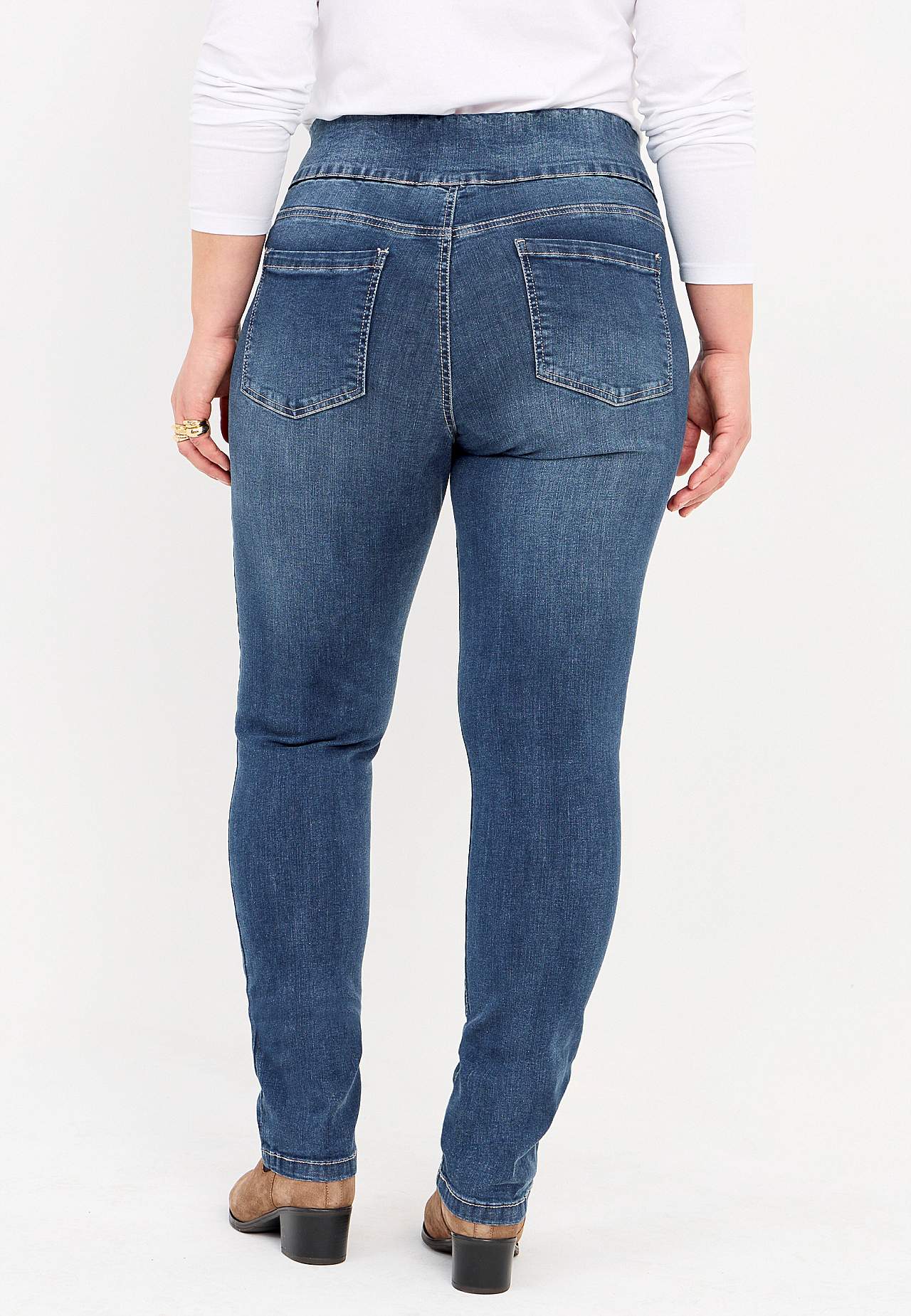 Elastische Jeggings mit hohem elastischem Bund