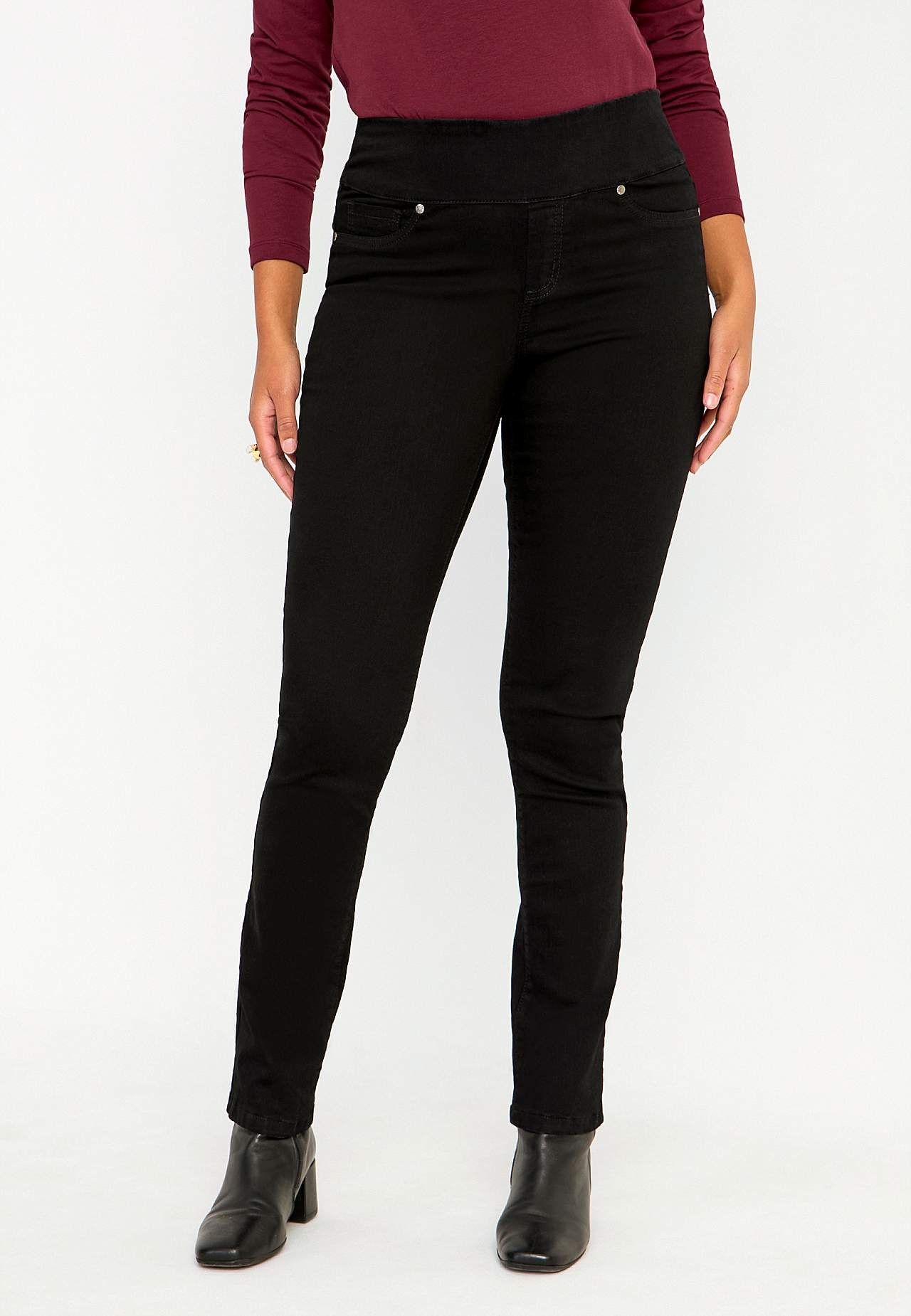 Elastische Jeggings mit hohem elastischem Bund