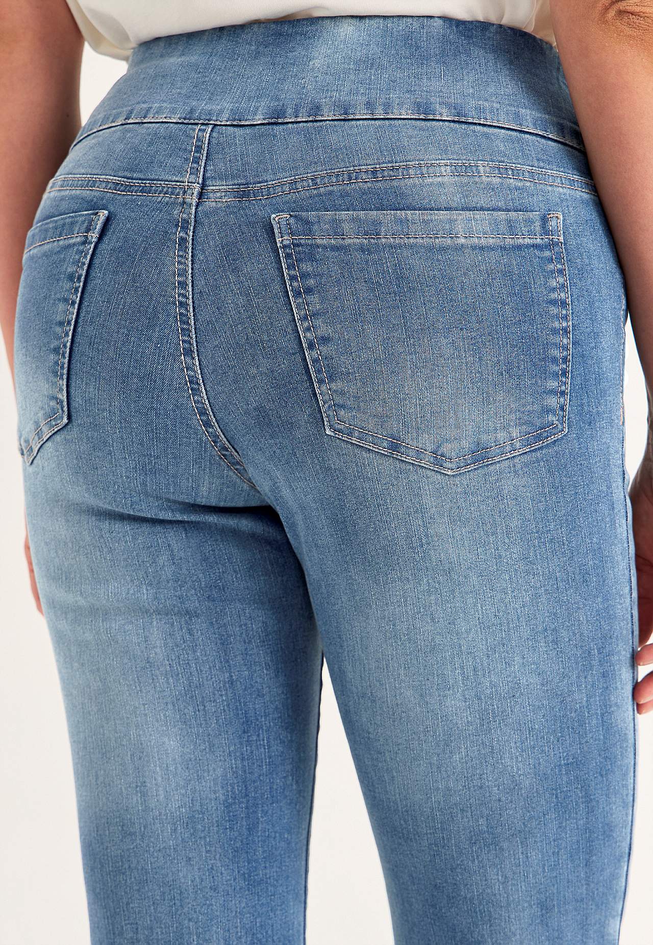Elastische Jeggings mit hohem elastischem Bund Elin