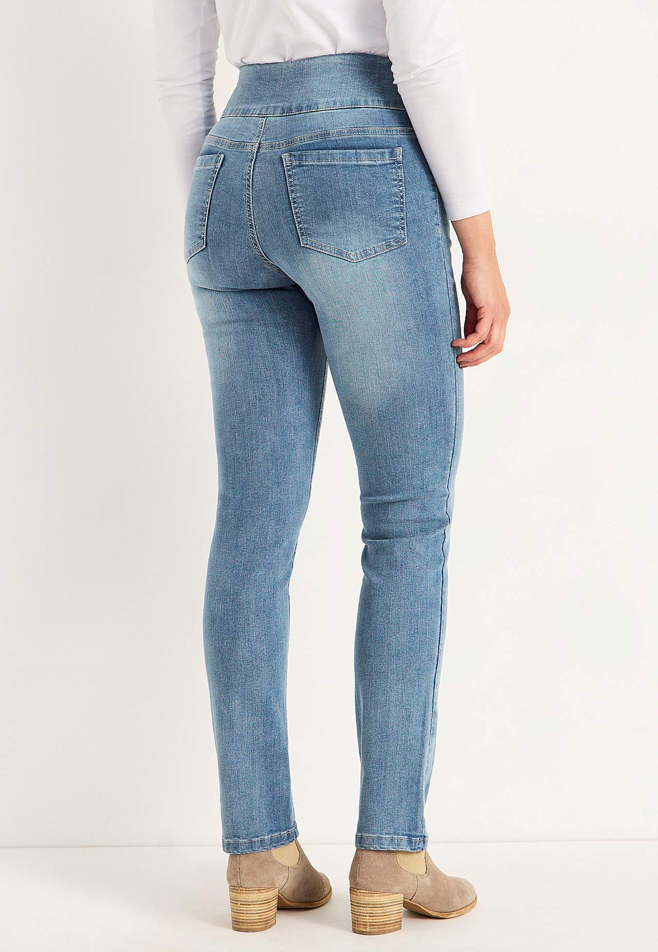 Elastische Jeggings mit hohem elastischem Bund